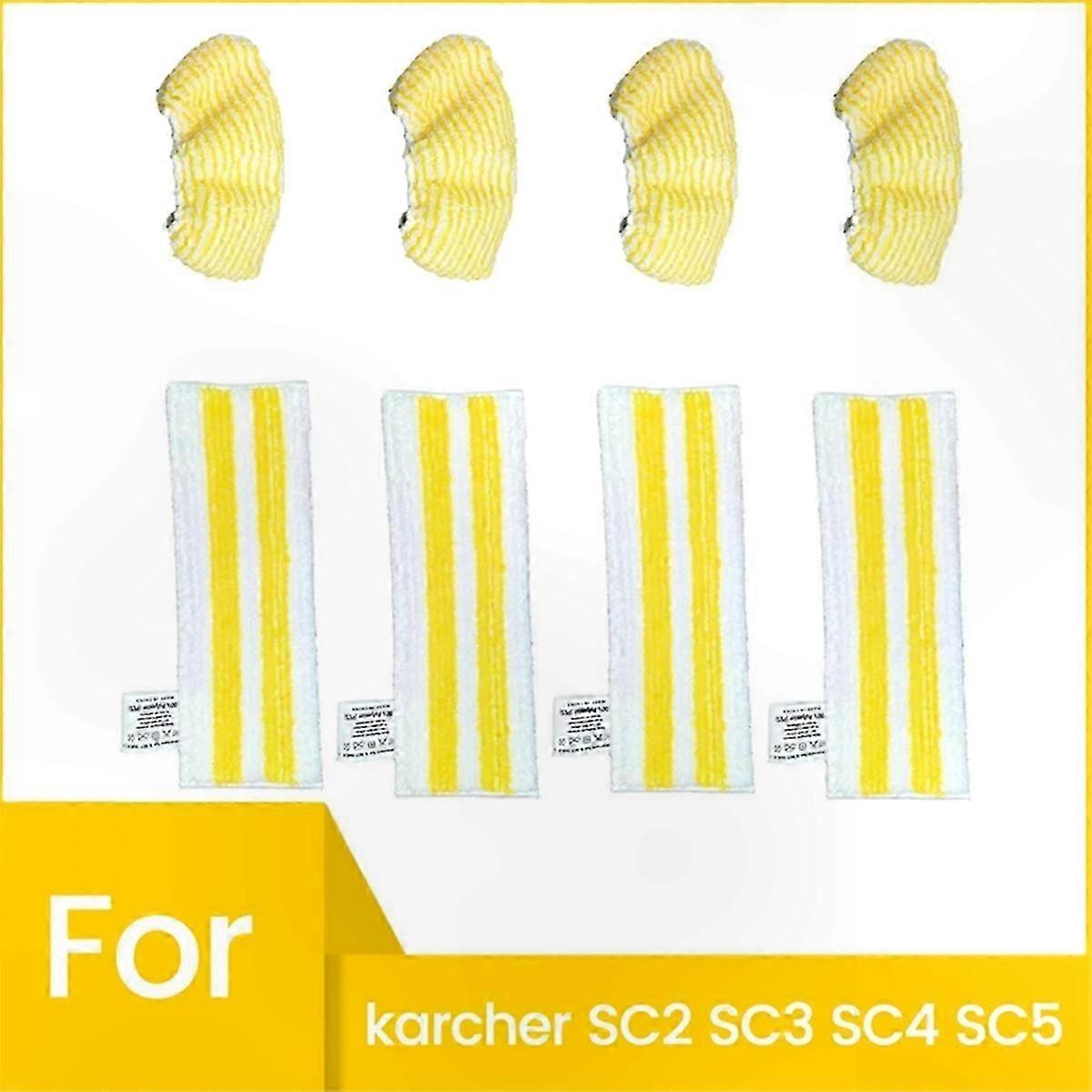 Microfiber Cleaning Pads, 8-Pack Universal Refills for Steam Mops Compatible with SC Series Floor Cleaners