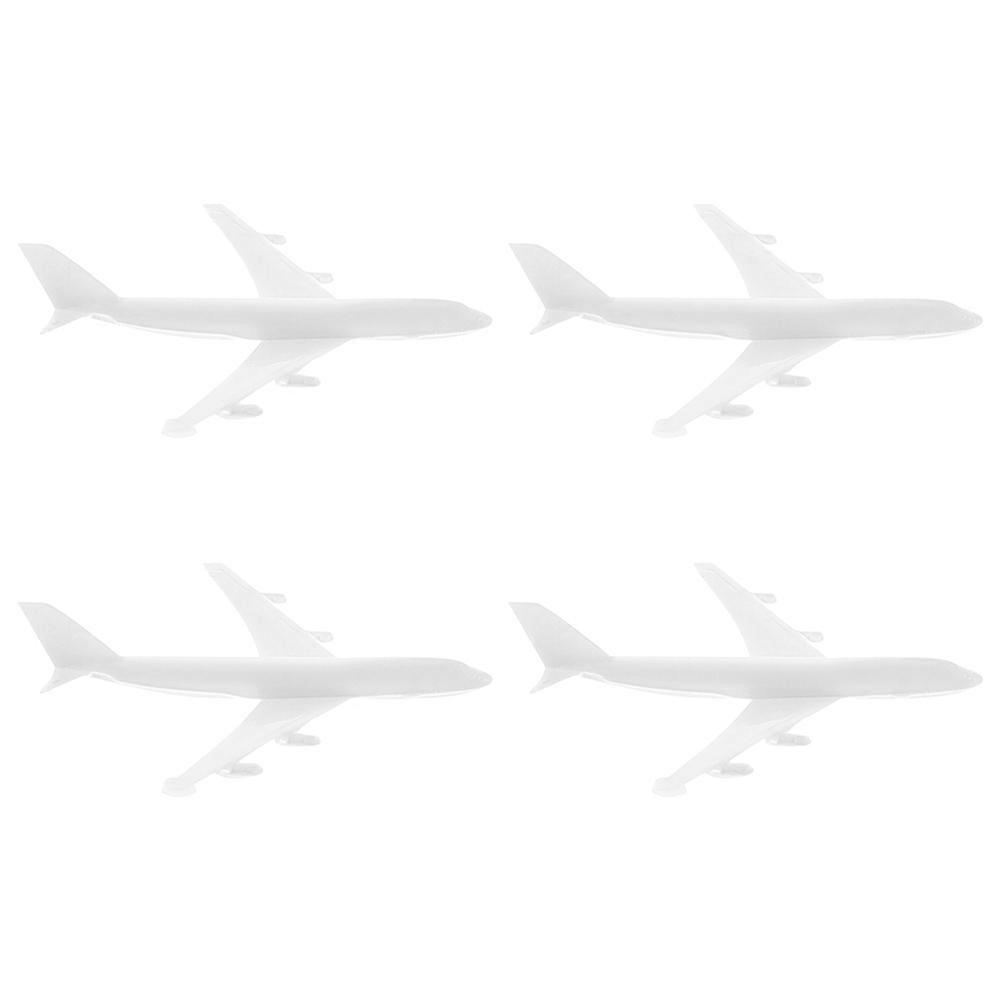 Plastic Plane Airplane Model for Decor 12Pcs White Hobbyist Accessories
