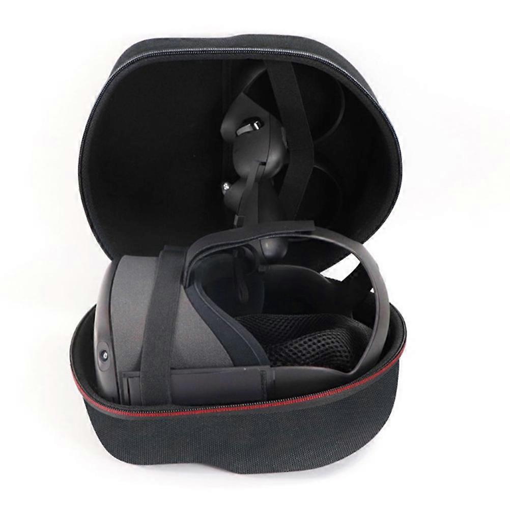 Vr Glasses Pouch Storage Box for 2Pcs Zipper Carrying Case Black