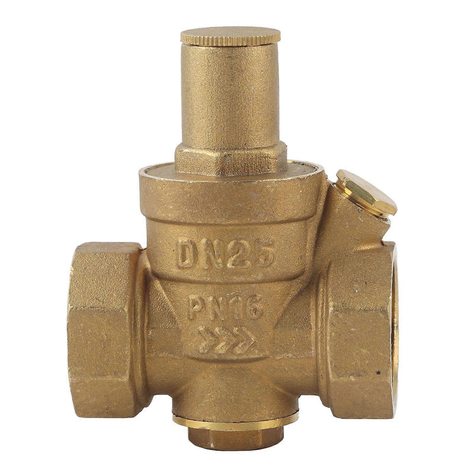 1pc Brass Adjustable Water Pressure Reducing Regulator Valve Thread DN25 1"