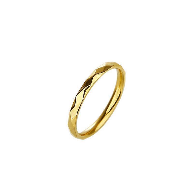 Ring, Women's Sparkling Multi-Facet Rhombus Sleek Ins Minimalist High-End Unique Design