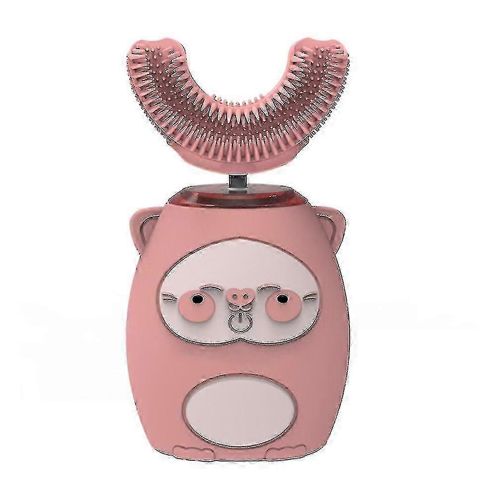 Kids Electric U-shape Toothbrush With 3 Modes 2 Led Uv Light