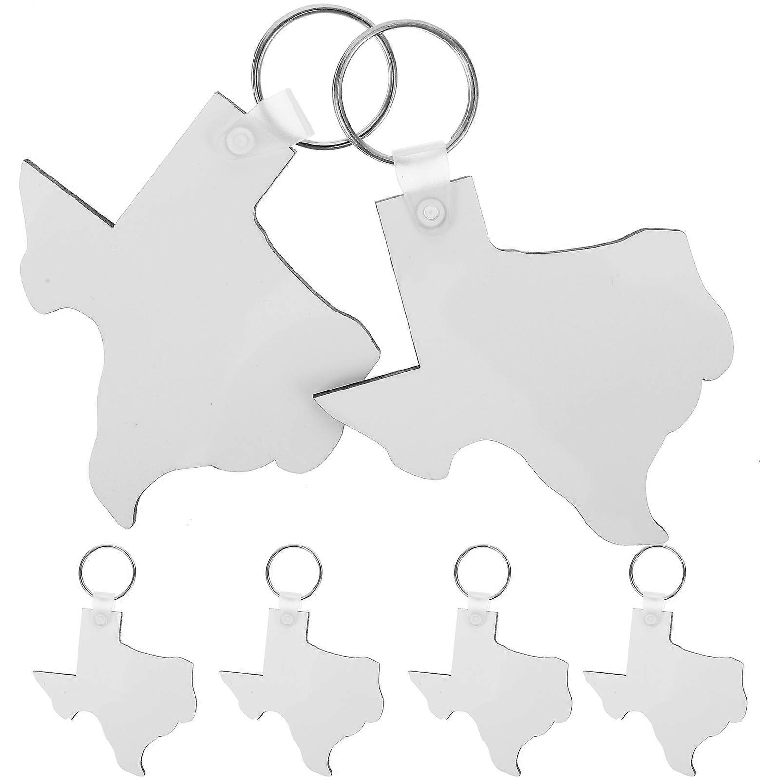 18 Pcs Decorative Blank Keychains Ideal For Gift Making With Heat Transfer Printing Technology Functional And Versatile