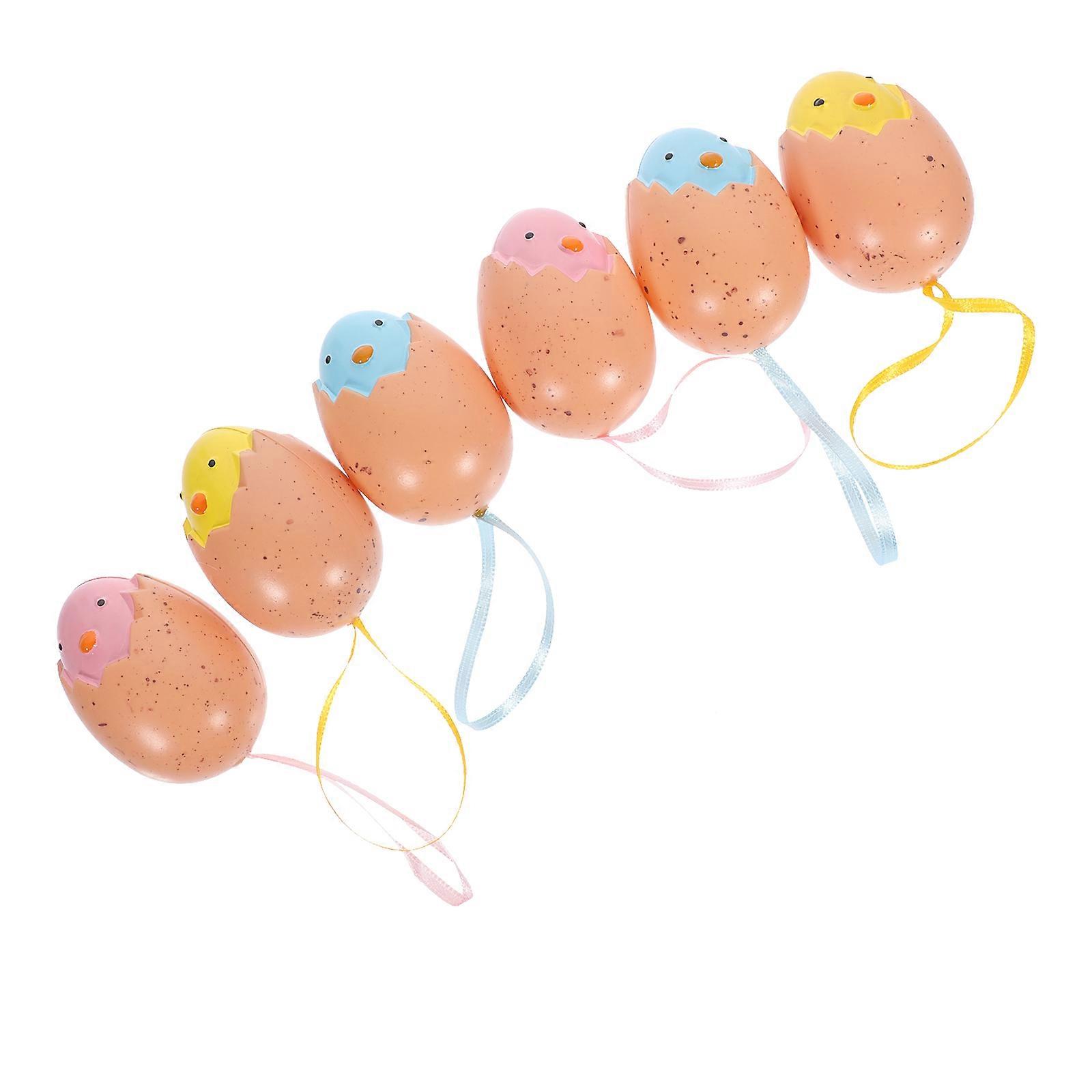 18Pcs Easter Hanging Ornaments Plastic Eggs for Festival Decor