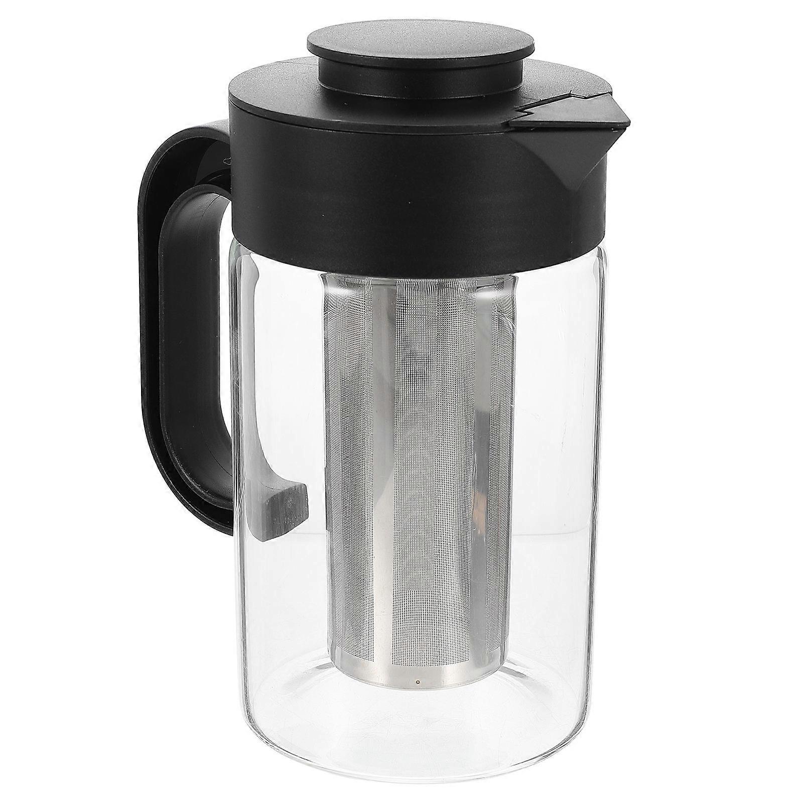Glass Water Pitcher for Cooling Beverage Use with 2Pcs Large Capacity