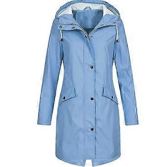 Women's Solid Rain Jacket,Plus Size Outdoor Raincoat,Waterproof&Windproof Protection_jsaf