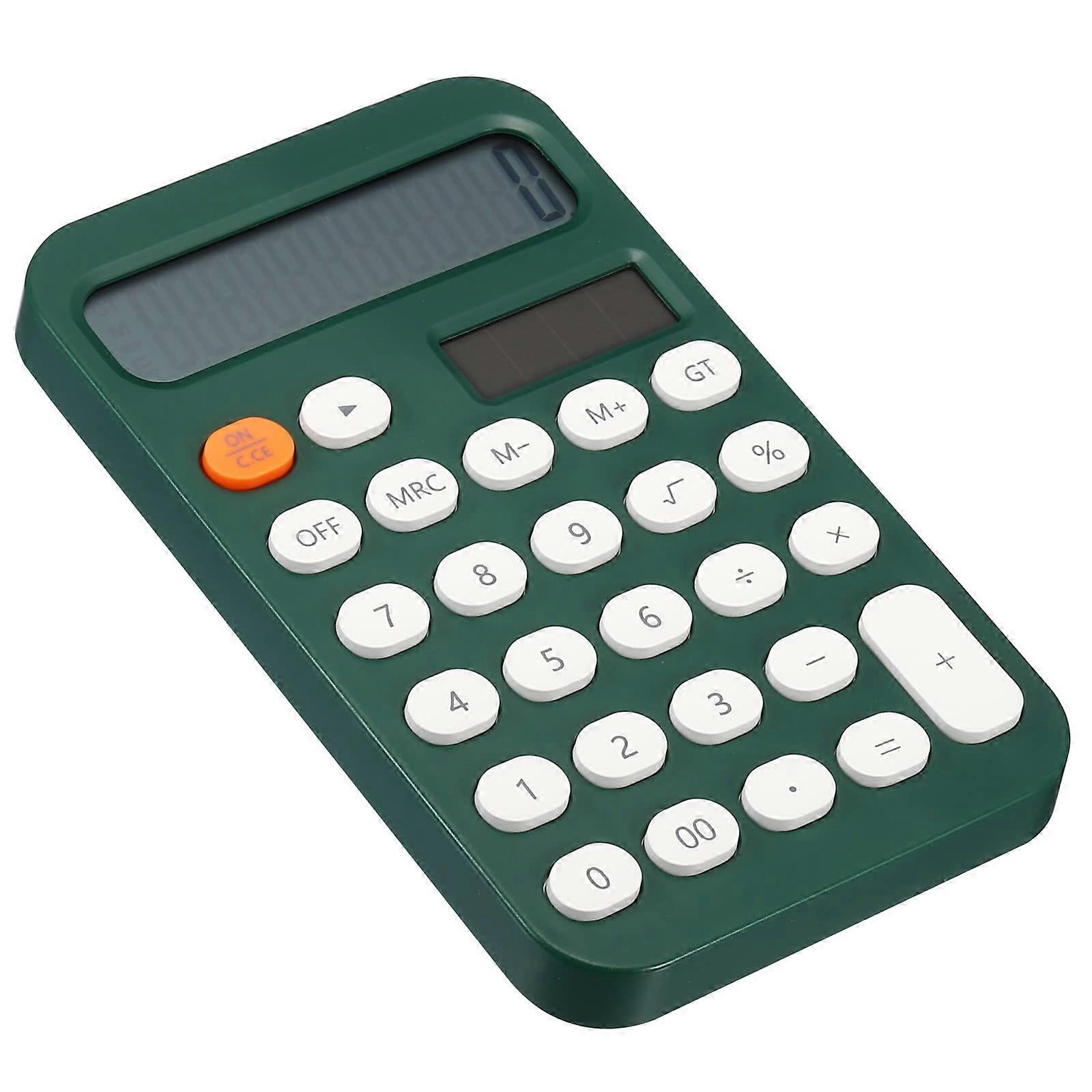 Desktop Calculator, 12 Digit Large LCD Display Standard Function Desk Calculator Portable Cute Calculator for Home Office, Green