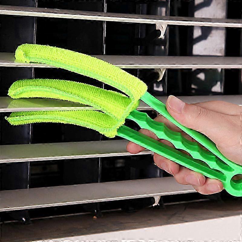 2pcs Car Duster Cleaning Brush Outlet Dust Cleaning Toolgreen