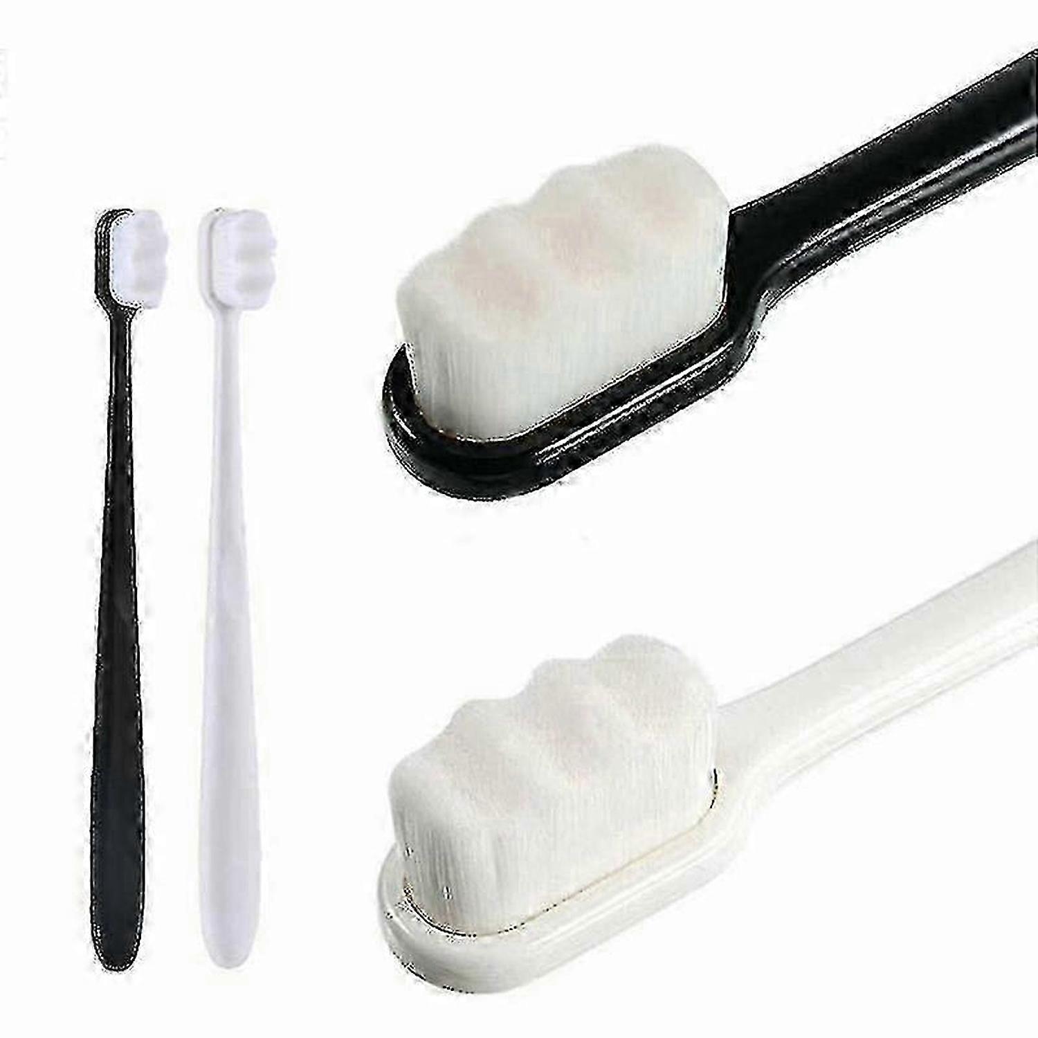 4 Pack Ultra-Fine Micro-Nano Toothbrush with 20,000 Soft Bristles for Sensitive Gums & Travel