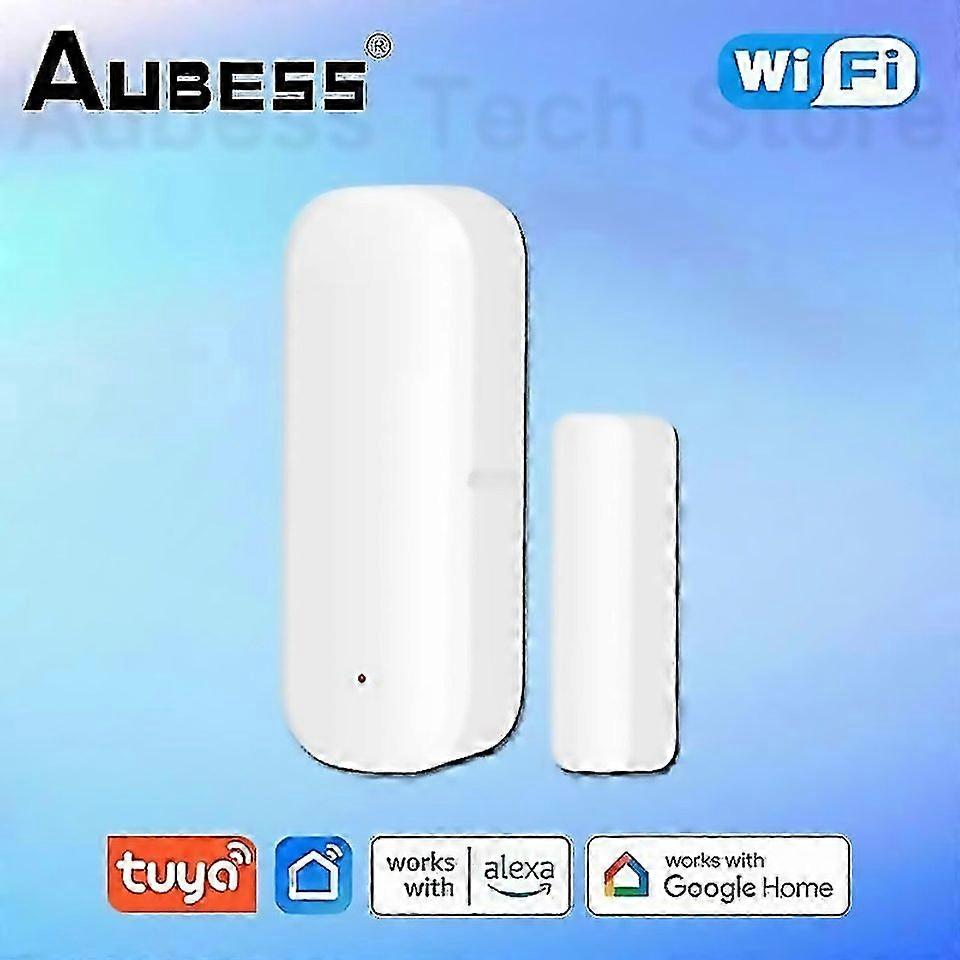 For Aubess Tuya Wifi Smart Door Sensor Door Open Closed Detectors Smart Home Security