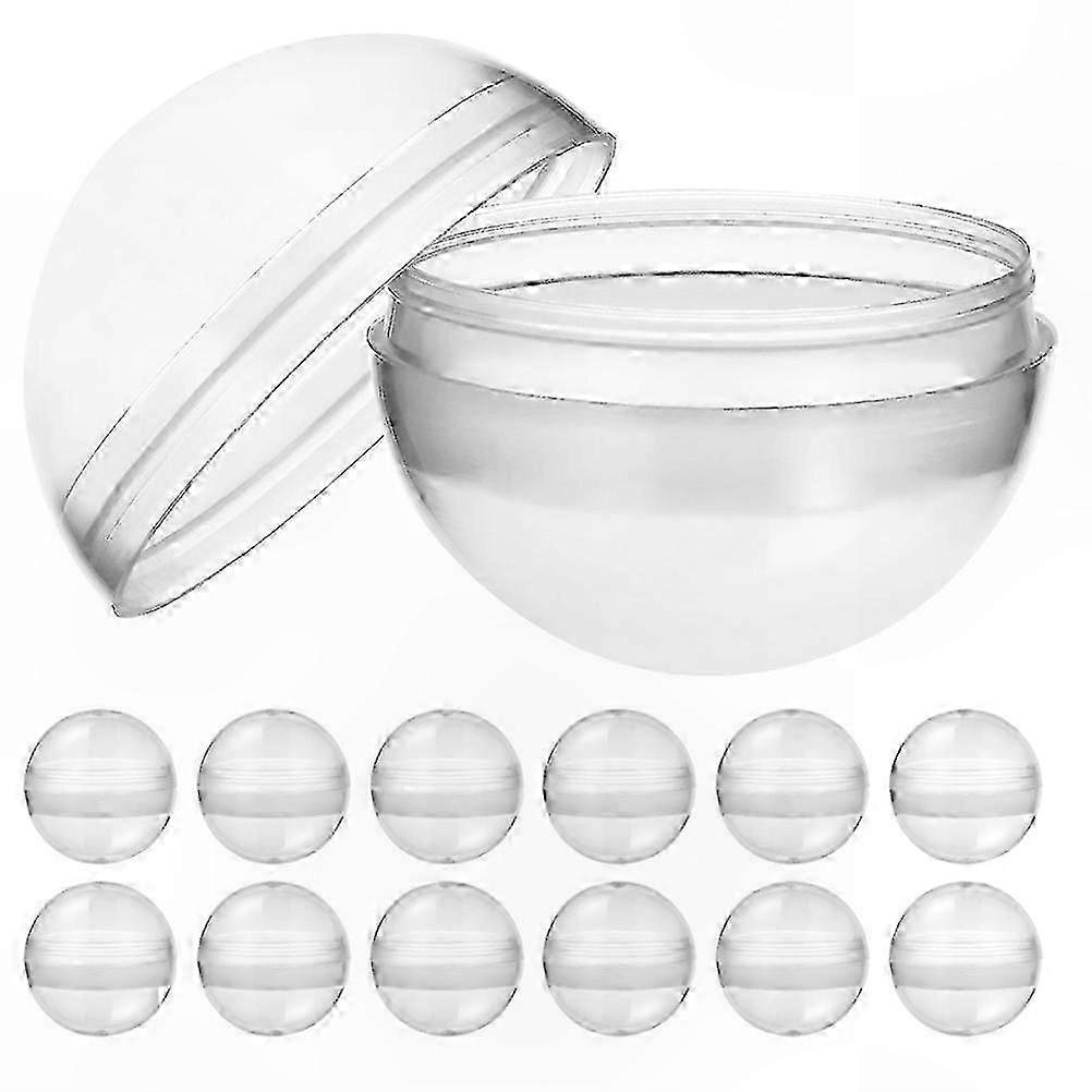 100 Count Transparent Round Plastic Toy Capsules for Gumball Machines