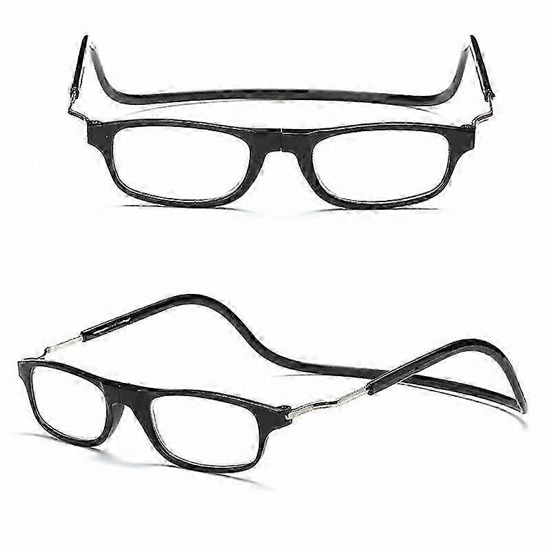 Adjustable Unisex Magnetic Reading Glasses with Vintage Folding Design for Men and Women