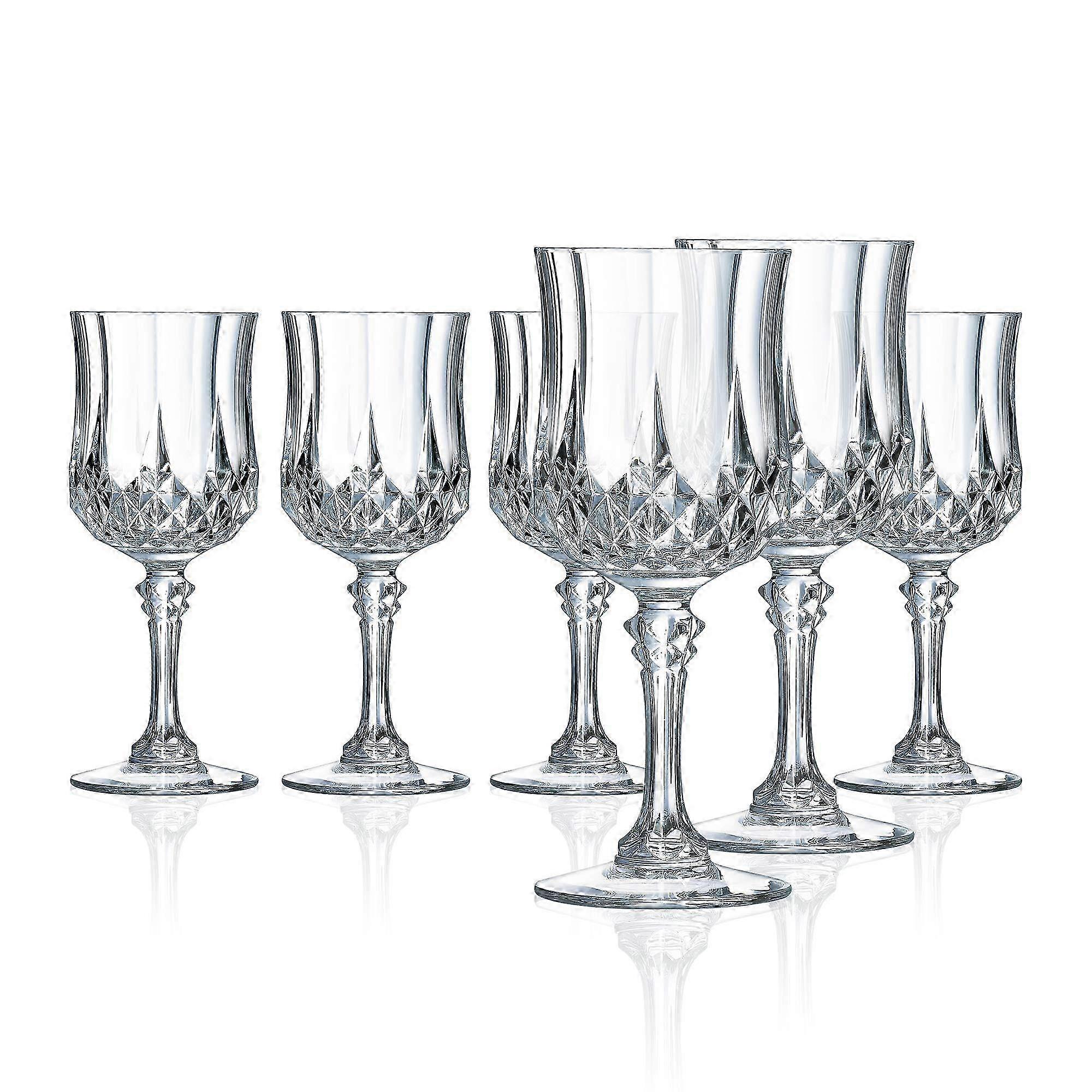25-26 Longchamp 5.5 Ounce All Purpose Glass, Set of 6, 6 Count (Pack of 1), Clear