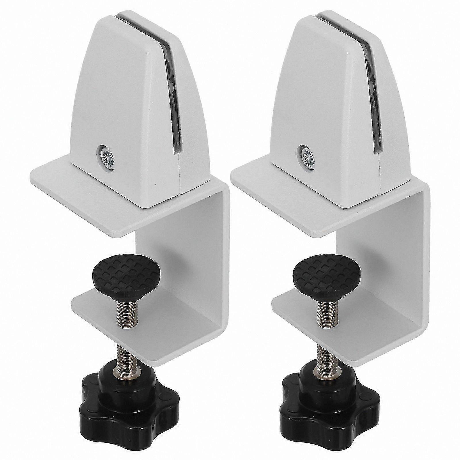 Durable Metal Desk Divider Clamp 2 Pack, Scratch-Resistant and Tool-Free Removable Partition Holder for Office or Home Use