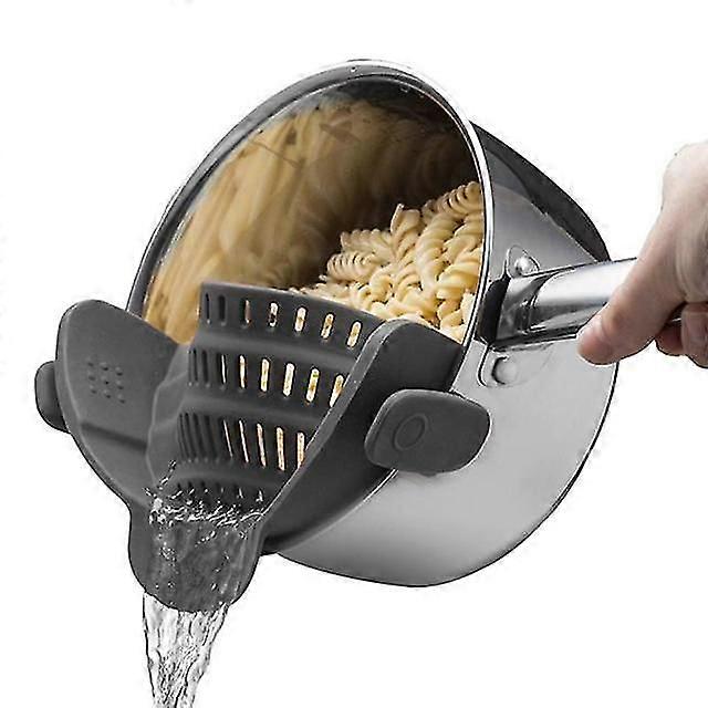 Silicone Kitchen Strainer Clip Pan Drain Rack