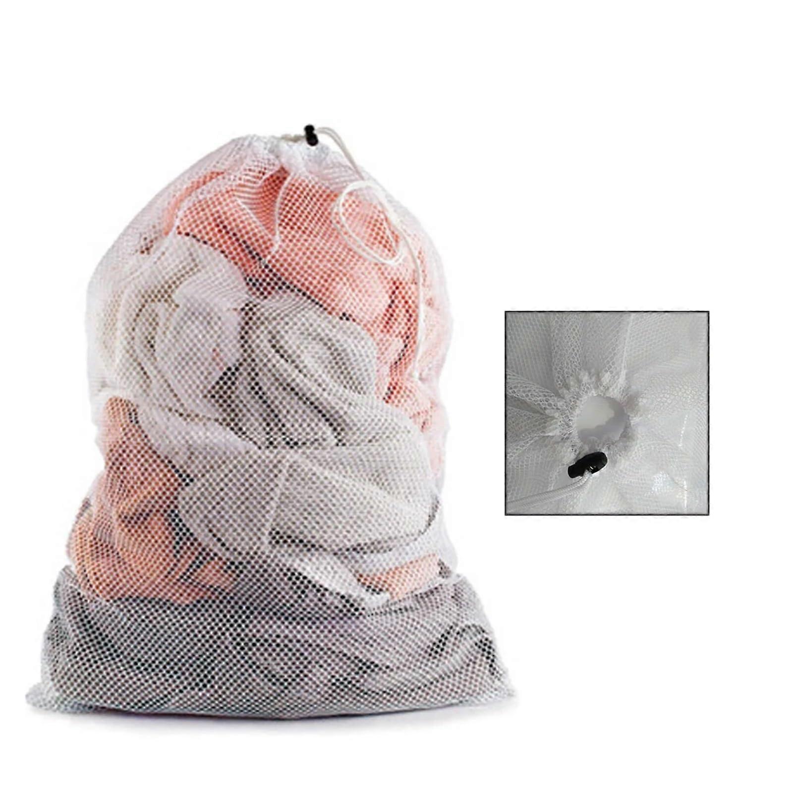 Laundry Mesh Bag Large Size Solid Color Drawstring AntiSnagging AntiDeformation 60x90cm Clothes Washing Bag