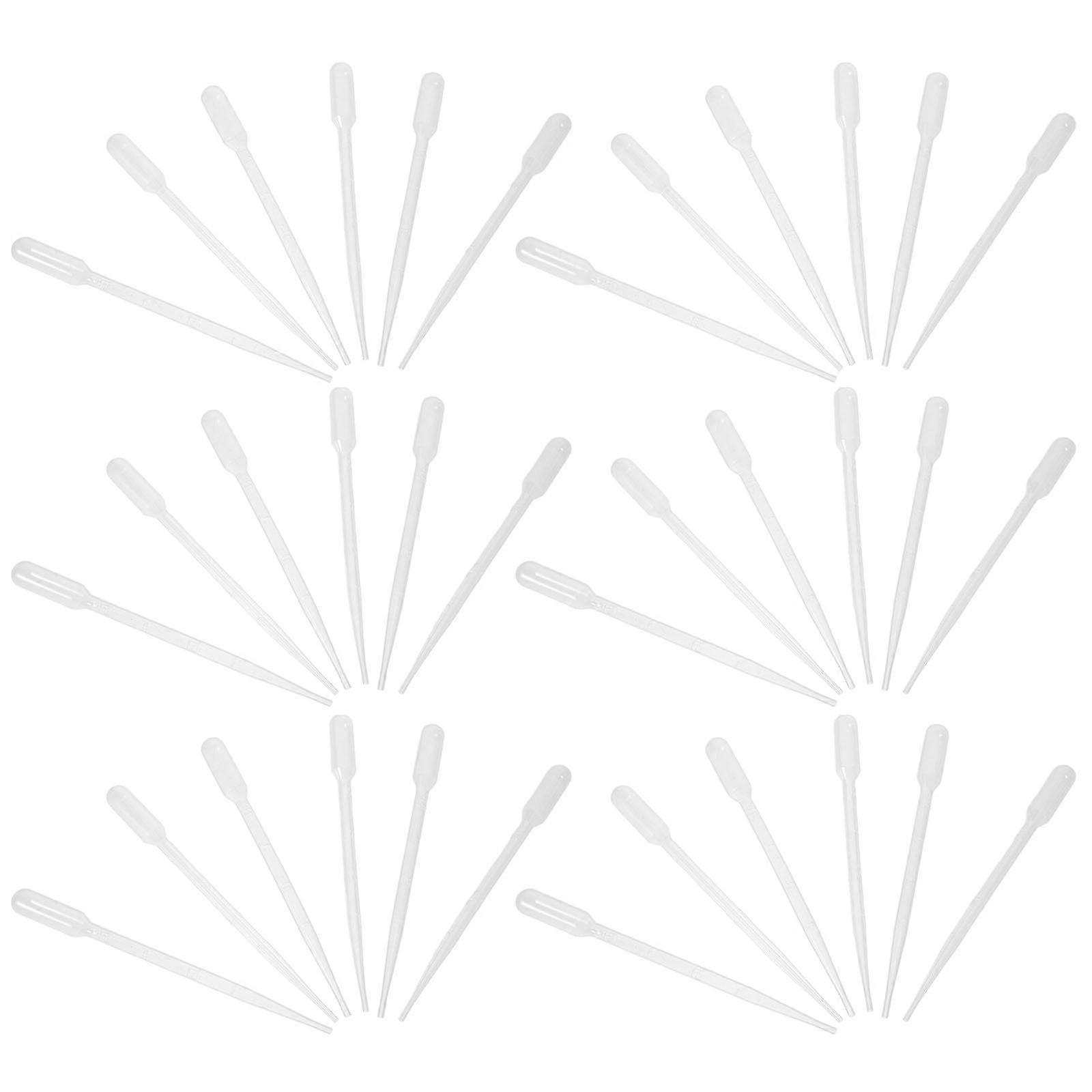 300pcs Disposable Plastic Transfer Pipettes - 2ml Graduated Clear Laboratory Droppers For Essential Oils Lab Experiments - Squeezable Sample Liquid Dr