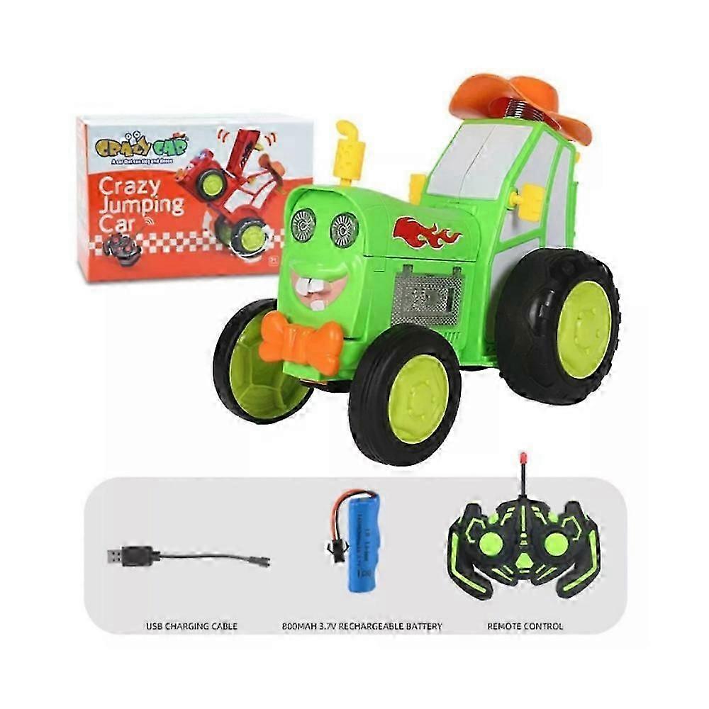 Exquisite Jump Remote Control Tractor Stunt Car, Crazy Jumping Car Toys, 360 Rotating