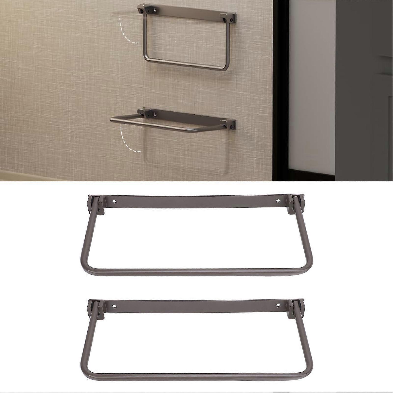 2 Sets Foldable Shoe Rack Aluminum Wall Mounted Shoe Organizer Hanging Slipper Storage Shelf for RV 