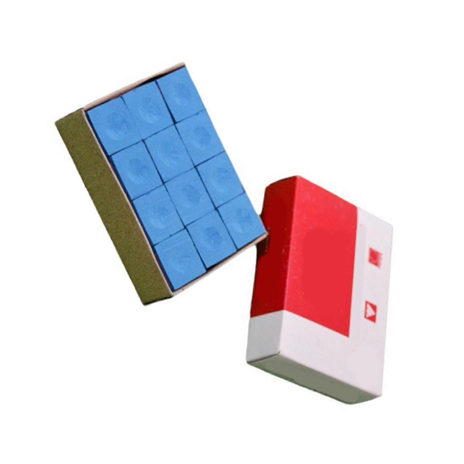 12Pcs Billiard Cue Tip Chalk Replacement Nonslip Square Cue Chalk Square Powder Billiard Cue Tip Chalk Pool Accessories Multicolor