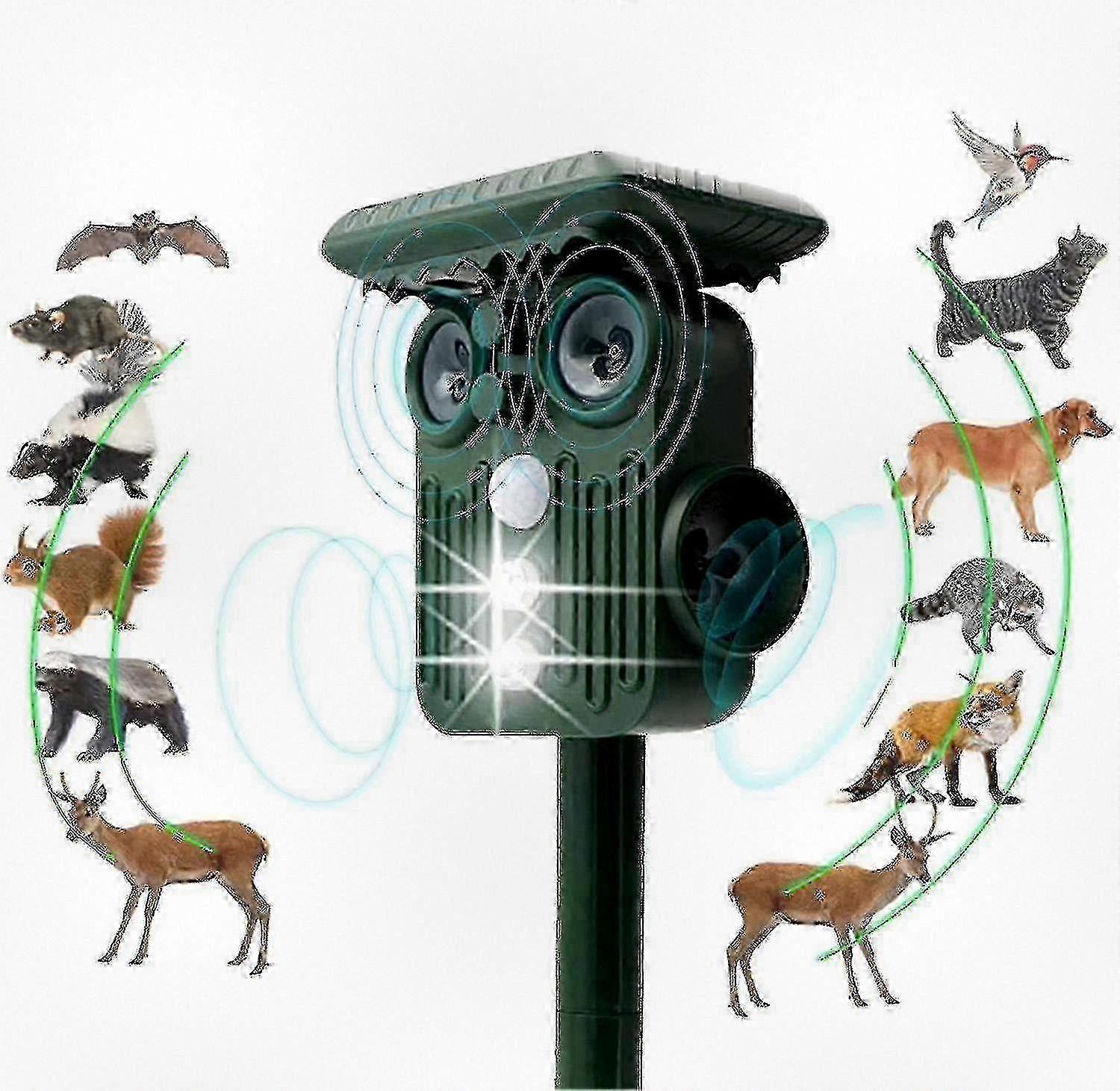 Solar-Powered Ultrasonic Animal Deterrent for Deer Control