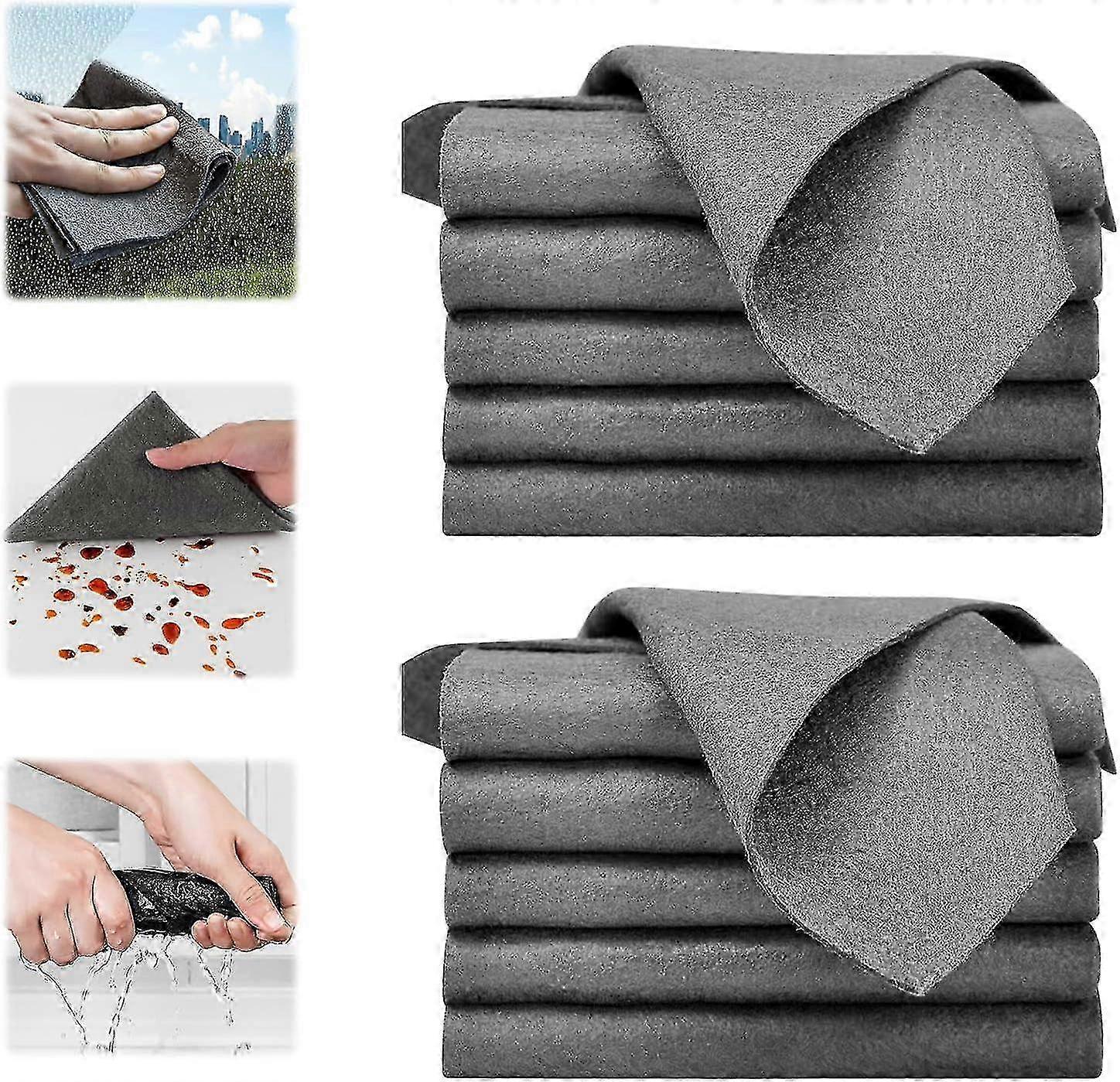 Microfiber Magic Cloth 10pcs All-Purpose Glass Cleaning