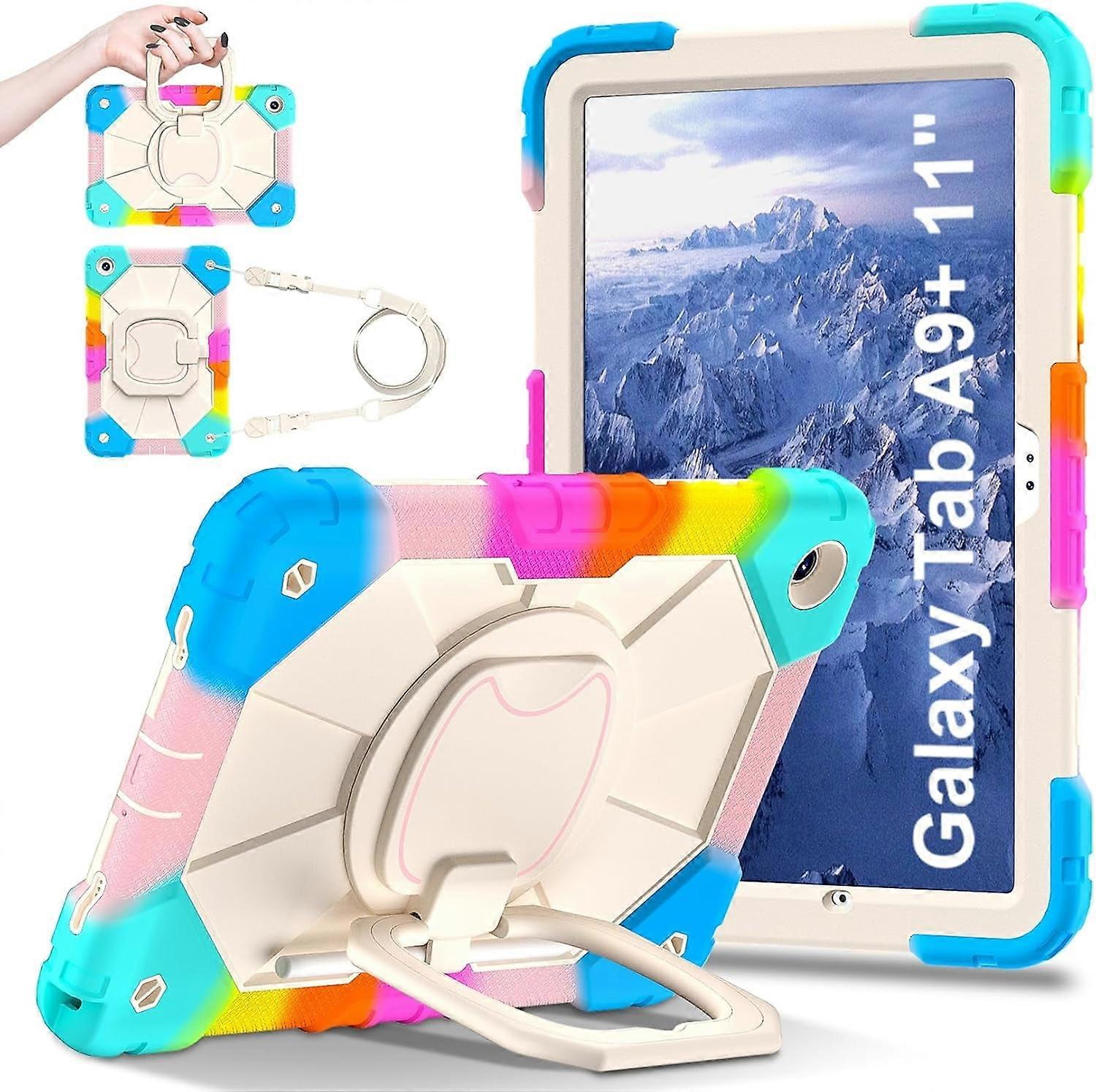 Case for compatible with Samsung Galaxy Tab A9 Plus/A9+ 11 Inch Model (SM-X210/X216/X218) with [Shoulder Strap] [Pencil Holder]