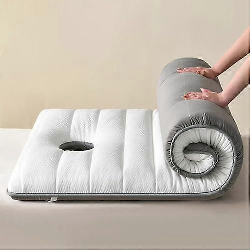 Memory Foam Massage Bed Mattress Topper With Hole For Face Cradle Headrest 70x185cm Model B Elastic Straps