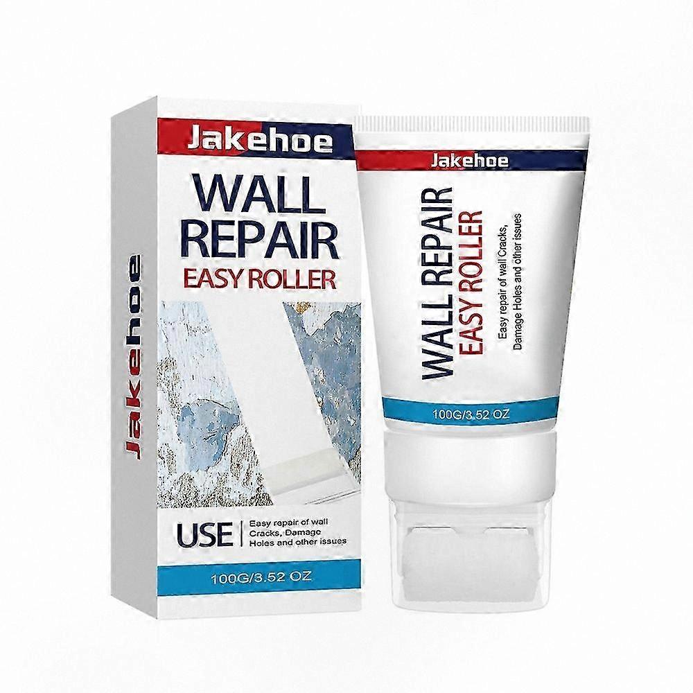 Latex Paint Touch-Up Kit with White Wall Repair Cream and Roller Brush for Minor Fixes