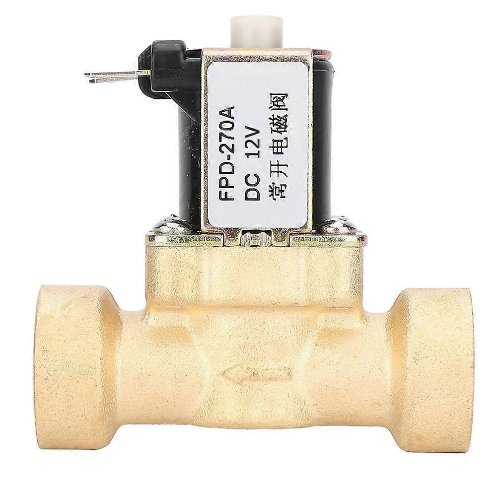 G1/2" Female Thread Normally Open Brass Solenoid Electromagnetic Valve (DC12V)