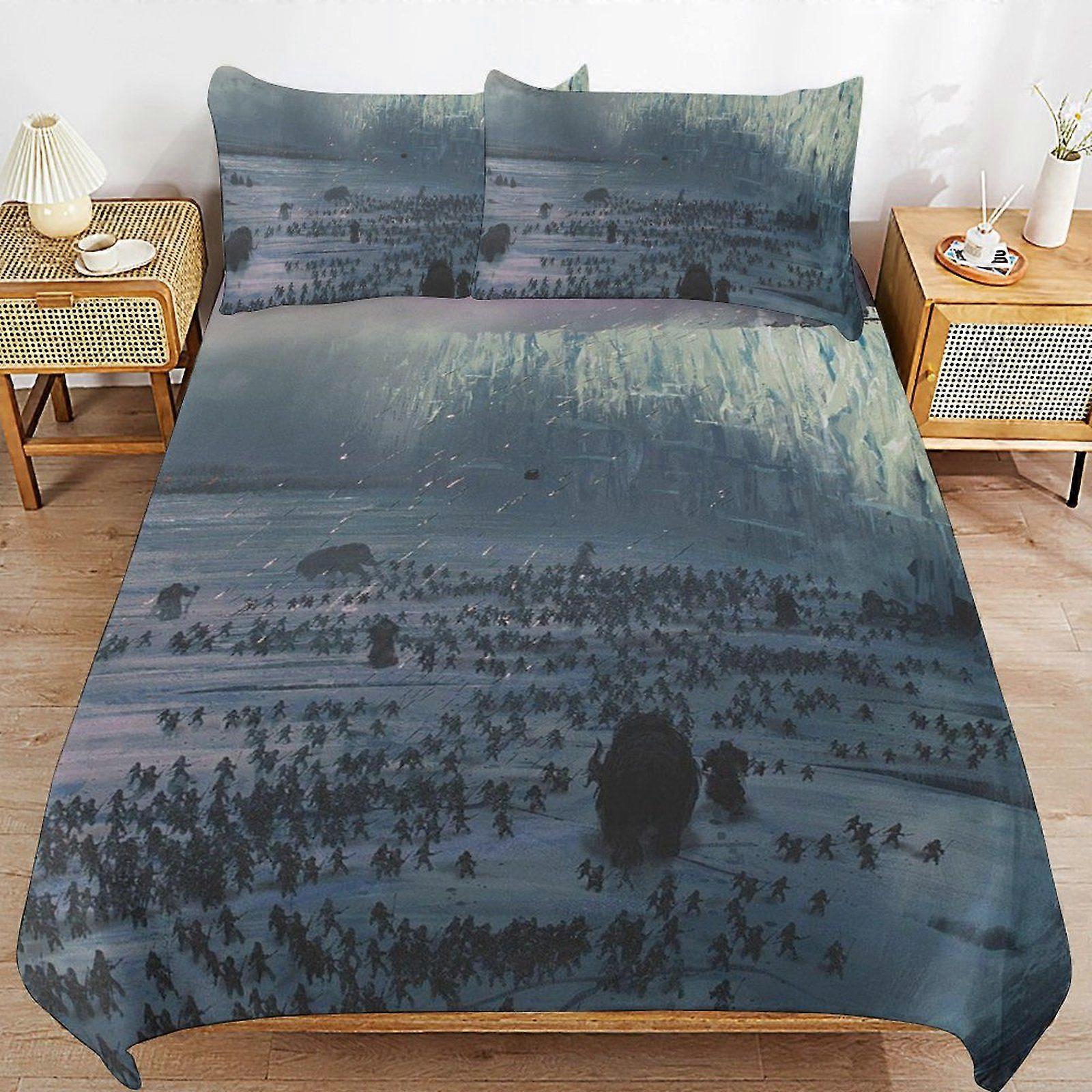 u178 Game of Thrones Hypoallergenic Smooth Comfort Soft Weave Zipper Duvet Cover Sets for Bedroom Sleep Upgrade n178