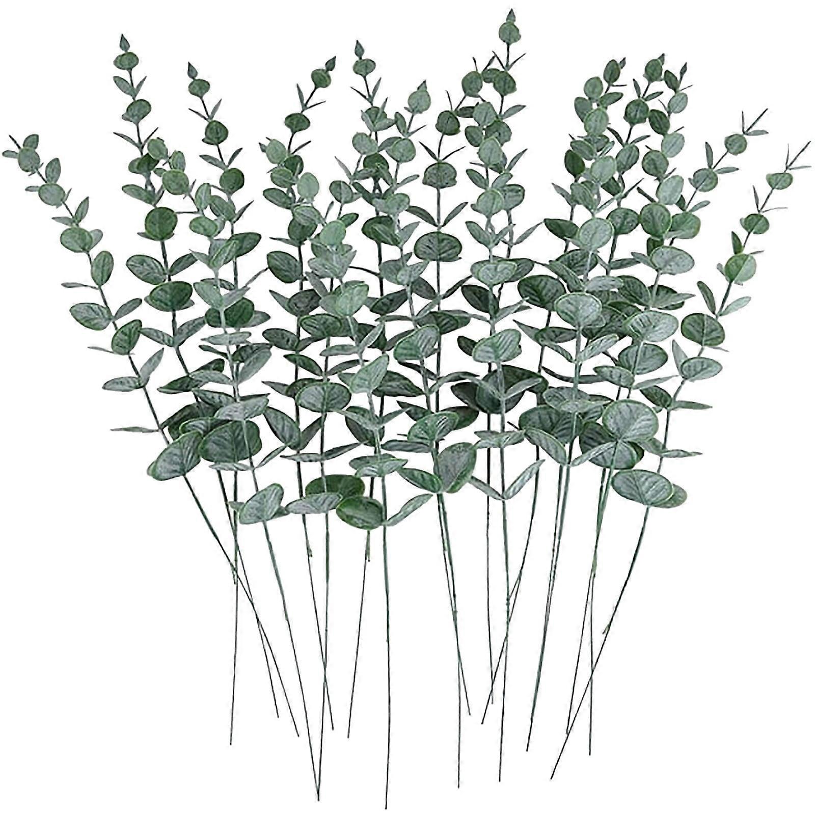 Yakbaofuo Artificial Flowers 24pcs Artificial Leaves Stems Real Branches For Home Office