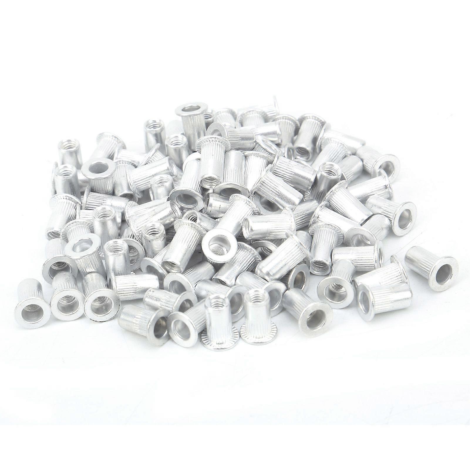 100Pcs Pull Riveting Nuts Aluminum Flat Head Vertical Hardware Accessories WJ?30045M4SH