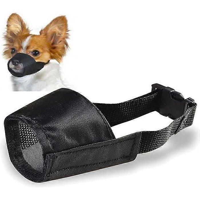INSTEN Adjustable Black Nylon Dog Muzzle, Durable, Snout Circumference 11.94cm, Top Length: 4.32cm, Length: 4.32cm,...