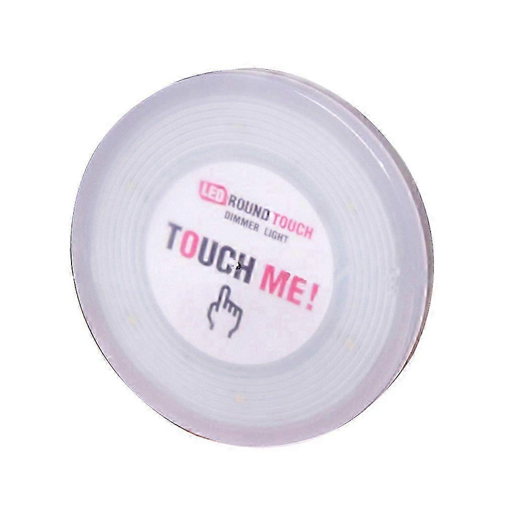 Under Cabinet Lighting 6 Led Round Dimmable Touch Sensor Light For Closets Kitchen White 1Pcs