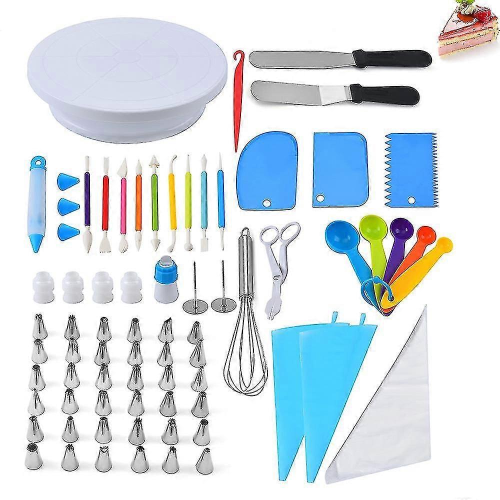 Cake Decorating Supplies Kit - Baking And Piping Set 66 Pieces