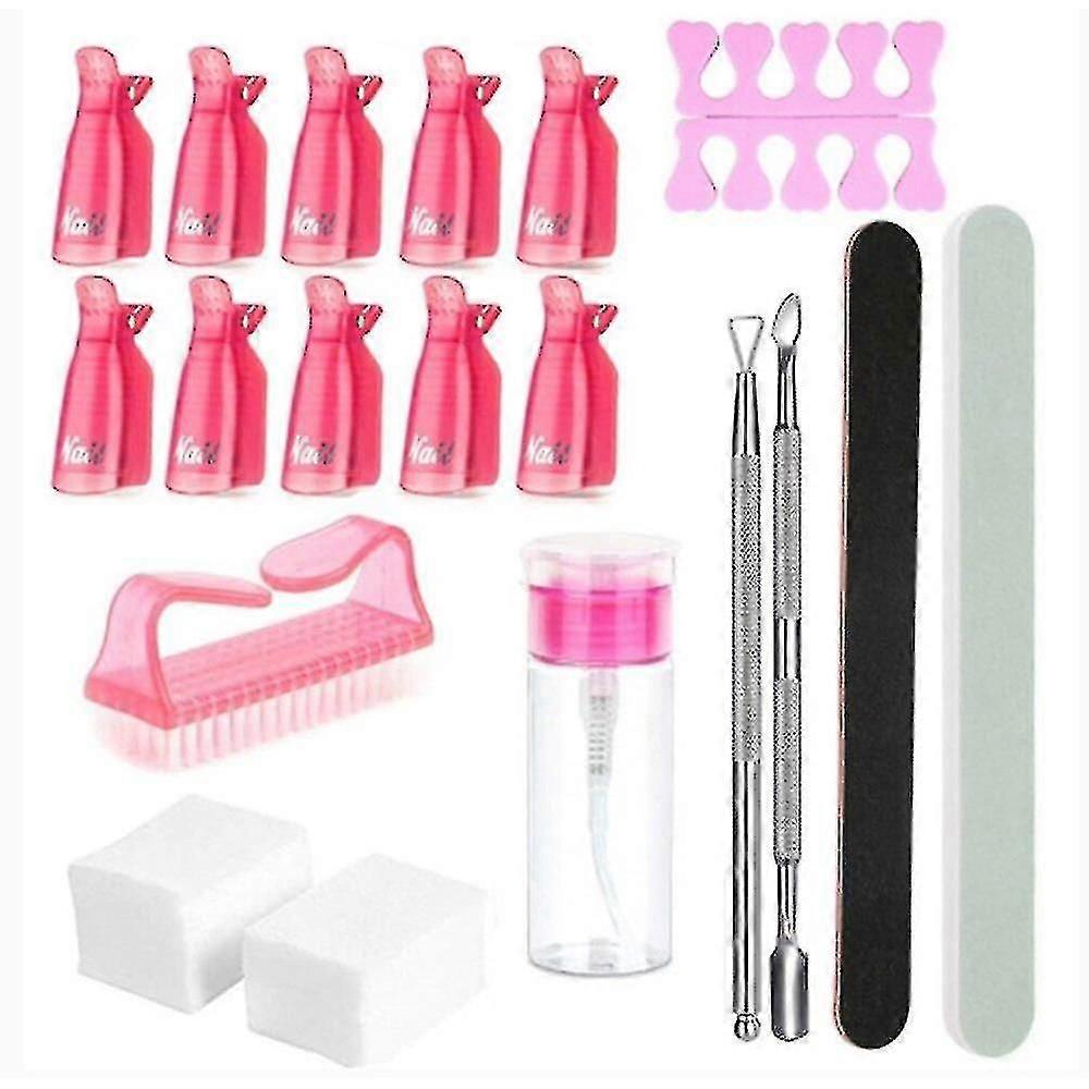 Βερνίκι νυχιών Remover Kit, Uv Gel, Dip Cap Clip, ώθησε επιδερμίδες, καρφί κιτ καθαρισμού μαντηλάκια, nail art εργαλεία-στυλ 4 Aespa