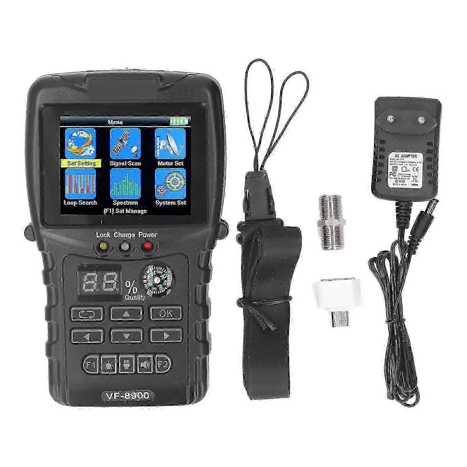 Satellite Finder Meter Digital Signal Measuring Detector 950‑2150MHz 2.4in HD TFT LCD for DVB‑S S 2 z