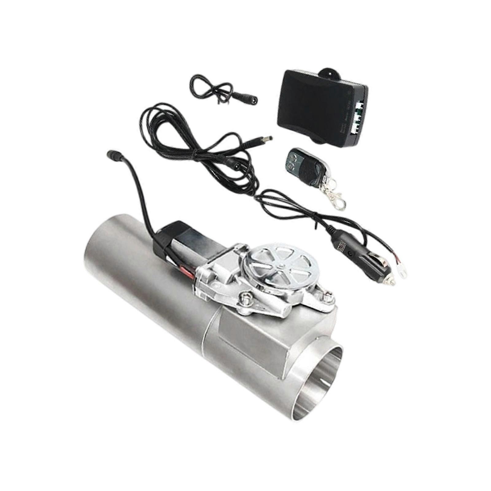 Adjustable Sound Remote Controlled Electric Exhaust Valves Stainless Steel Build Weather Resistant Sound Customization  76mm
