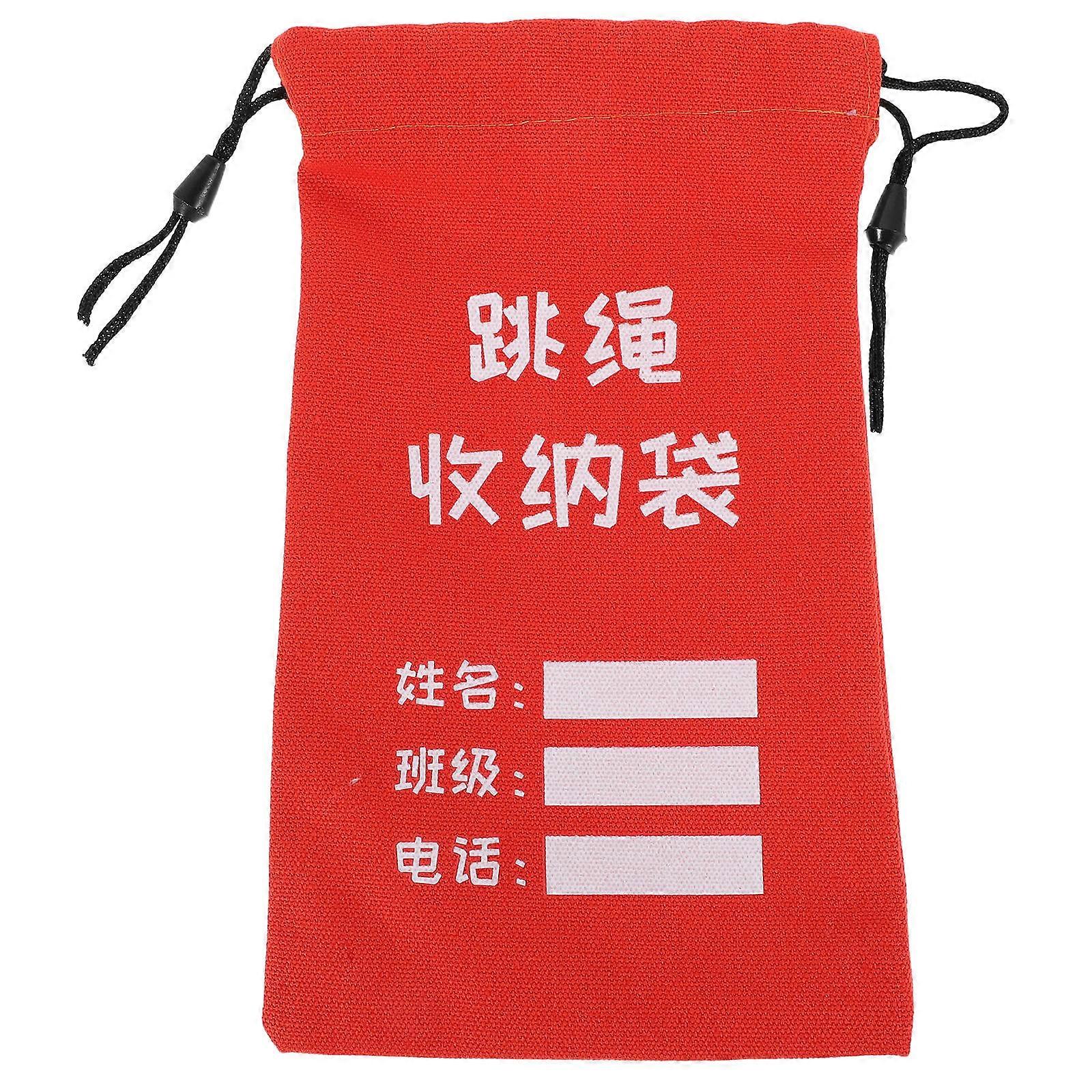 Jump Rope Storage Bag Thick Canvas for Storage Portable Drawstring Bag