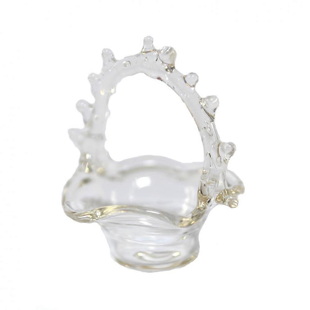 Dockor Hus Flöjt glas prydnadskorg Miniatyr Matbord Tillbehör 1:12