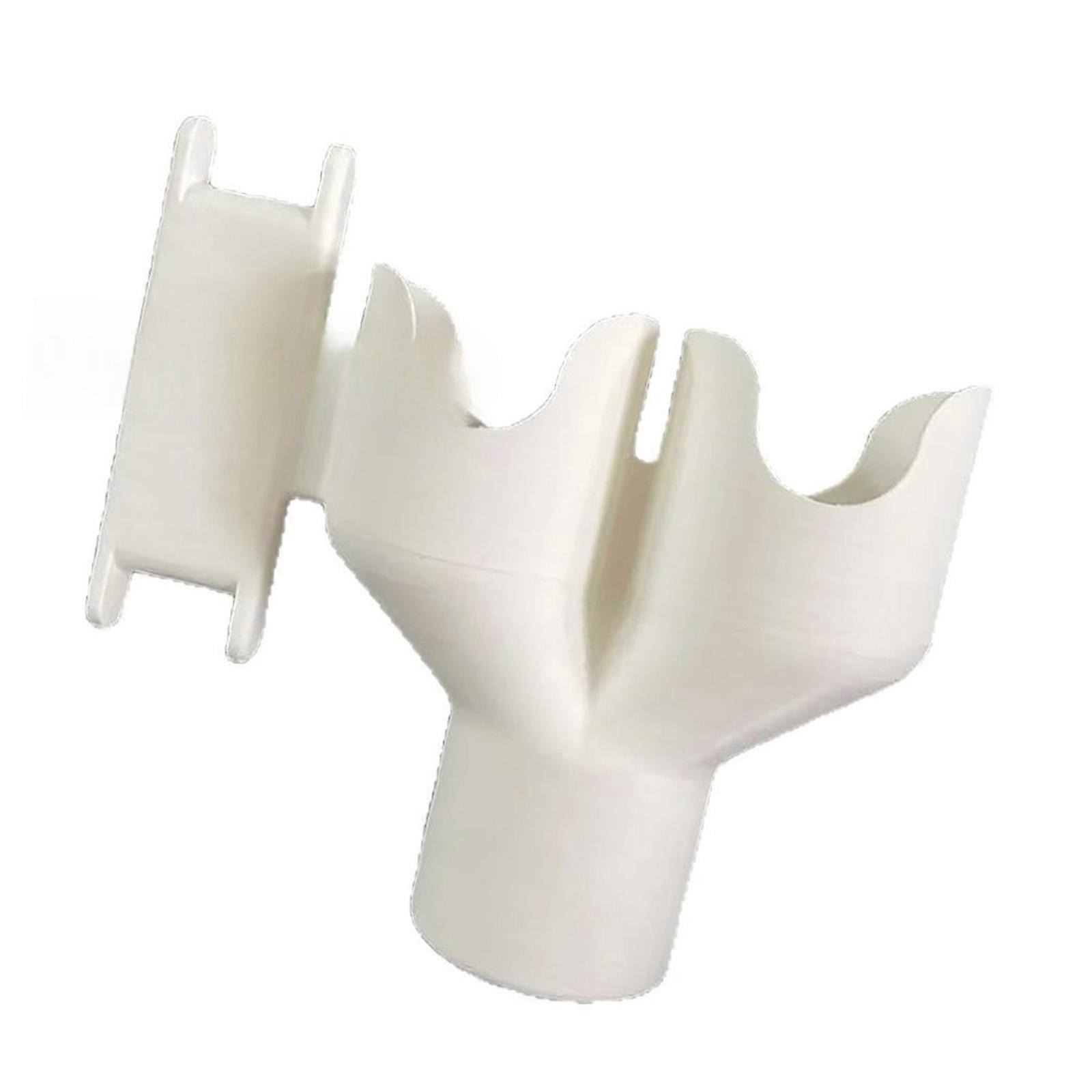 Practical Plastic Double Bottle Holder For Breast Pumps With Hose Management System Compact Travel Friendly Design  White