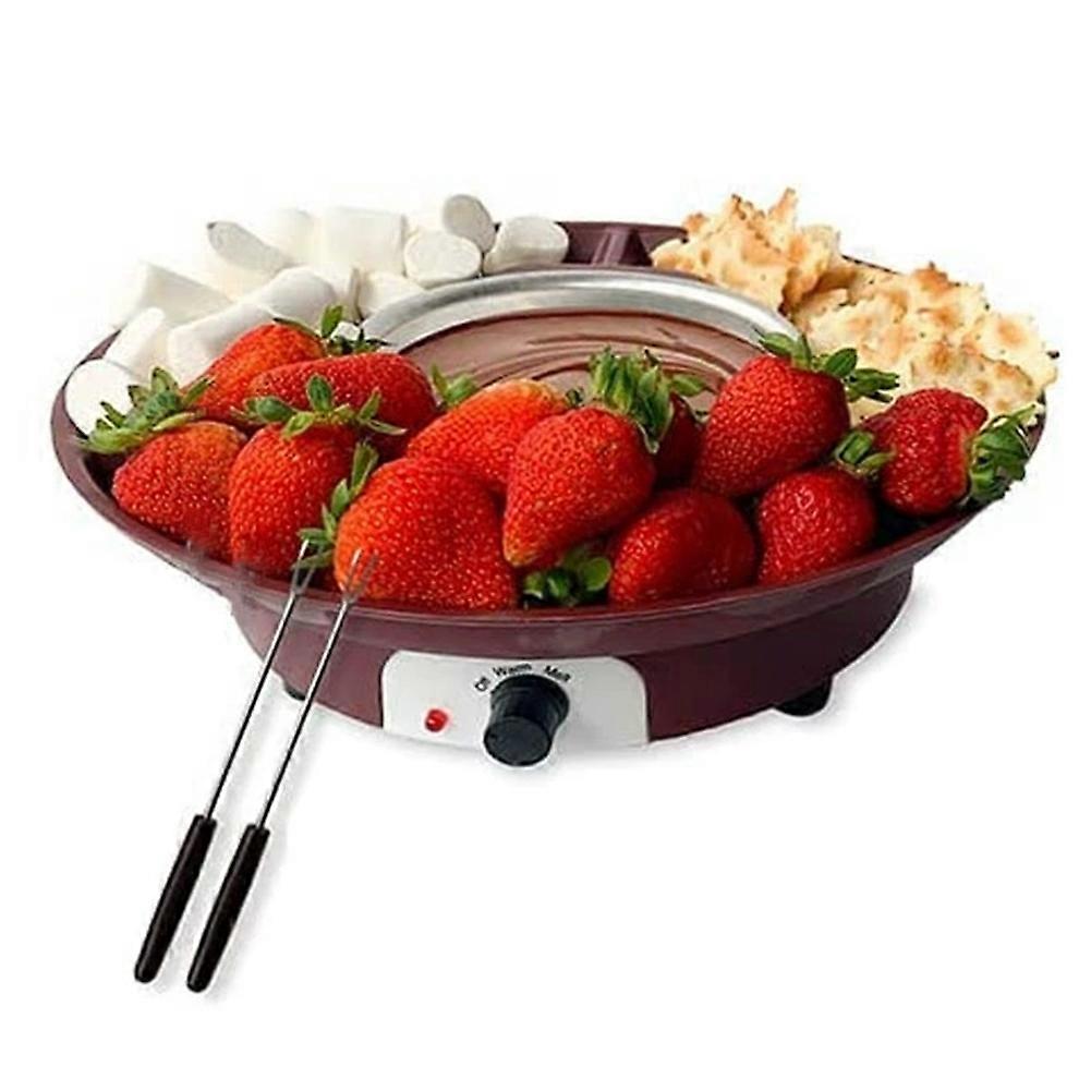 Electric Heating Chocolate Melting Pot, Fondue Maker, Butter and Beeswax Melting and Baking Melting Fondue Set EU Plug