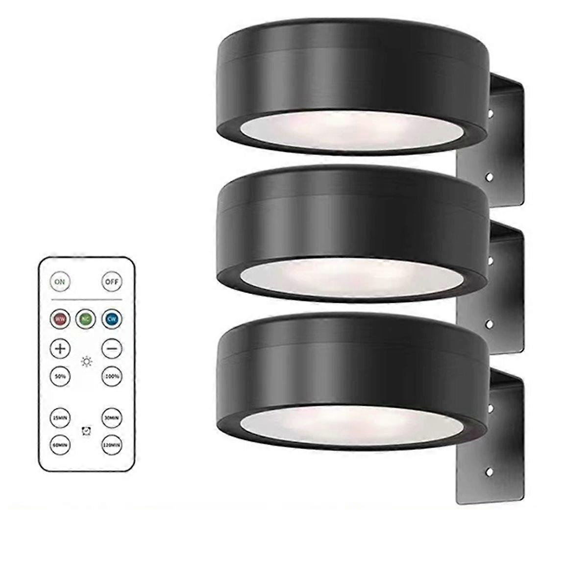 3Pcs Battery Operated Light Magnetic Led Painting Light with Remote Dimmable Timer 3 Lighting Modes 