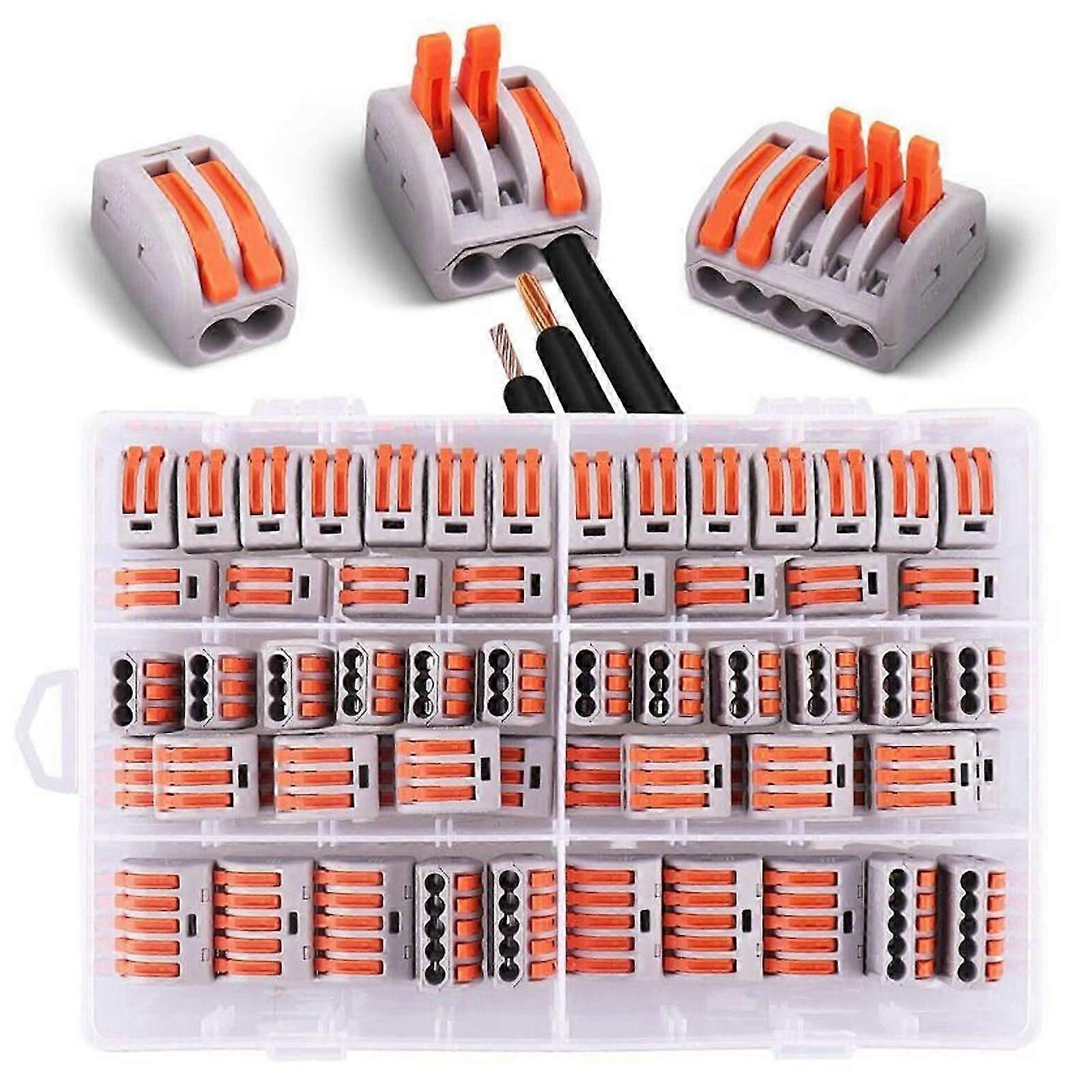 60 electrical connectors with operating rods, Conductor Compact Wire Connectors Kit30 2-way fixtures, 20 3-way fixtures, and 10 5-way fixture_Special