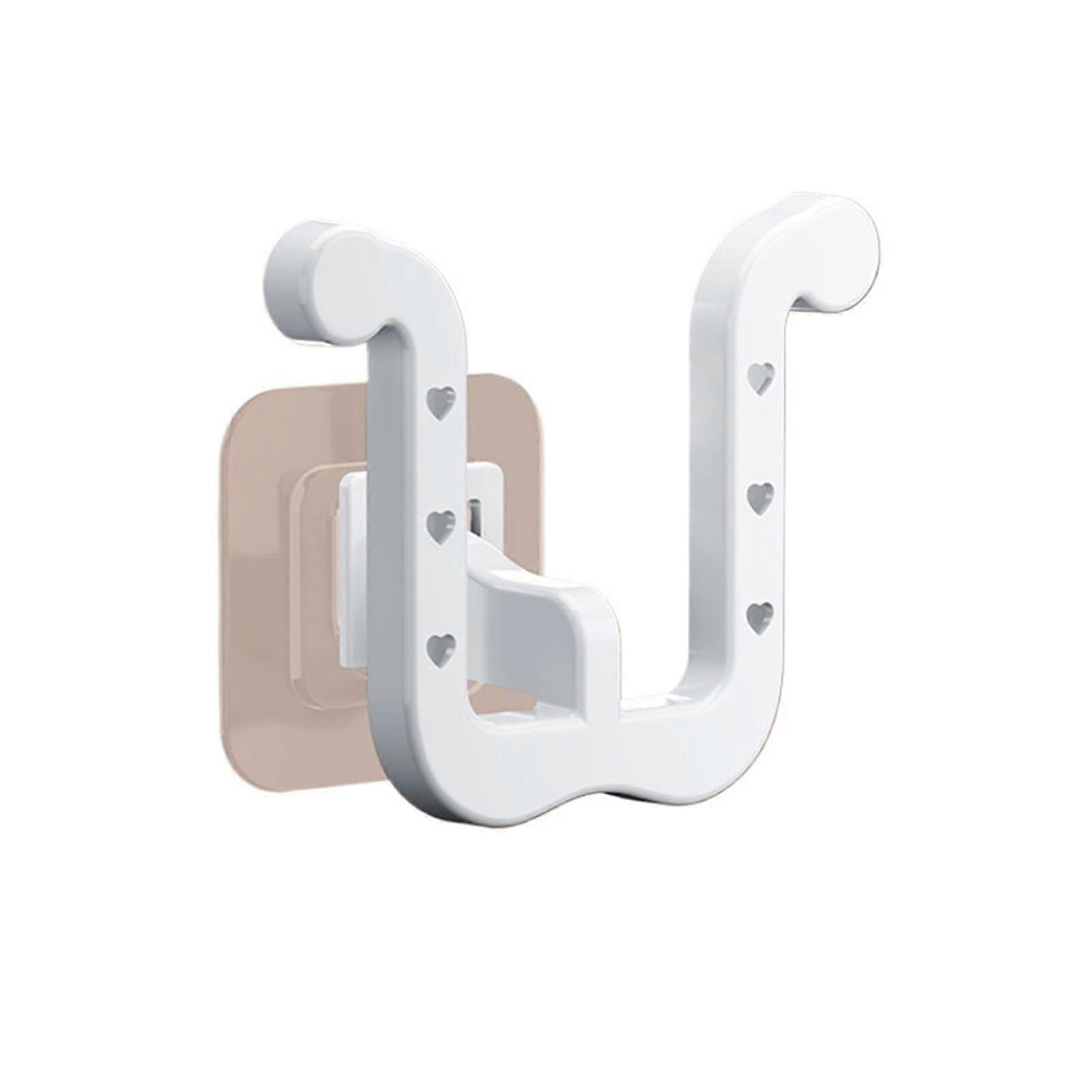 Wall Mounted Shoe Hooks 10PCS White Slipper Rack Space Saving Holder for Entryway and Bathroom Storage