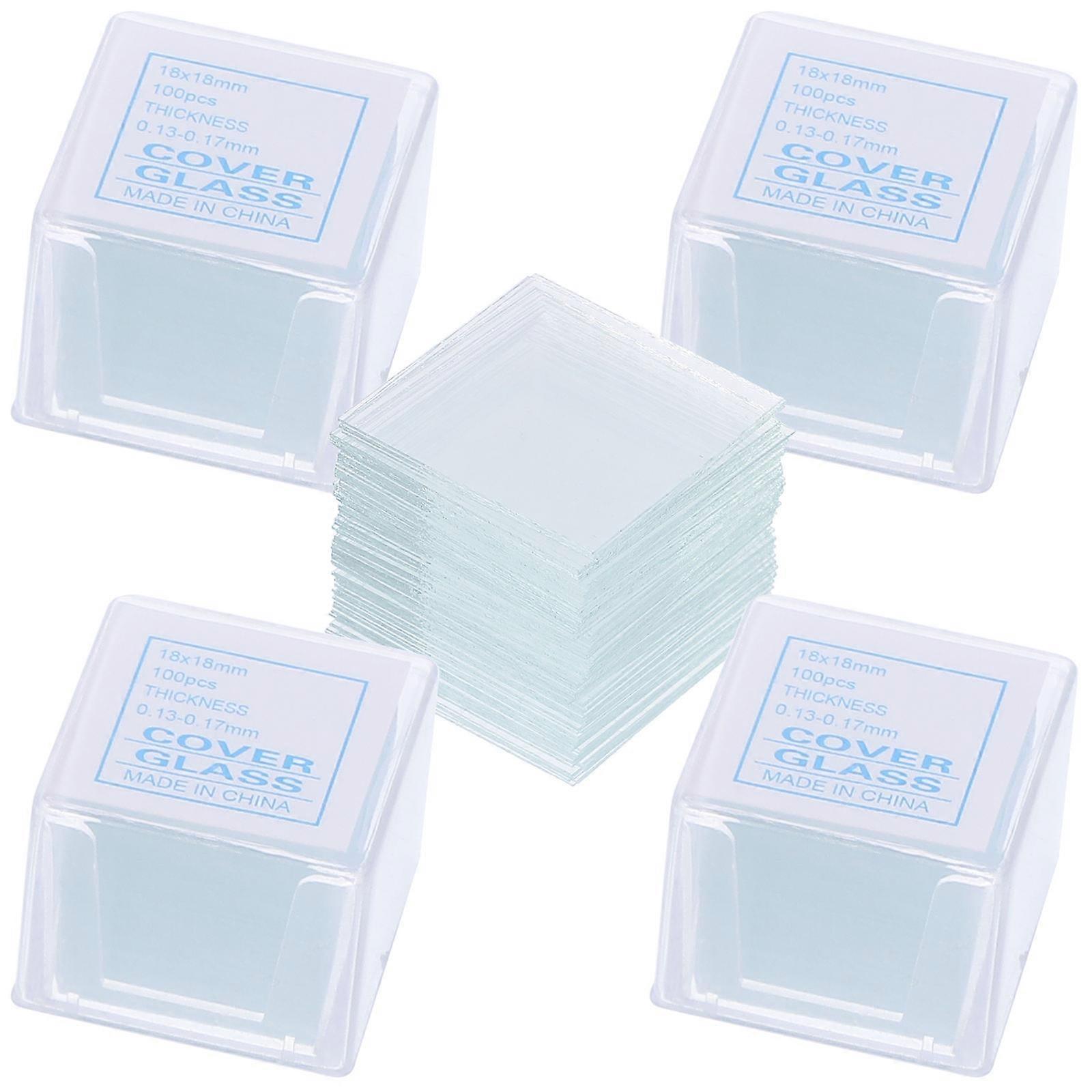 500Pcs Slides and Cover Glasses Microscope Slides Square Cover Slips Lab Accessory