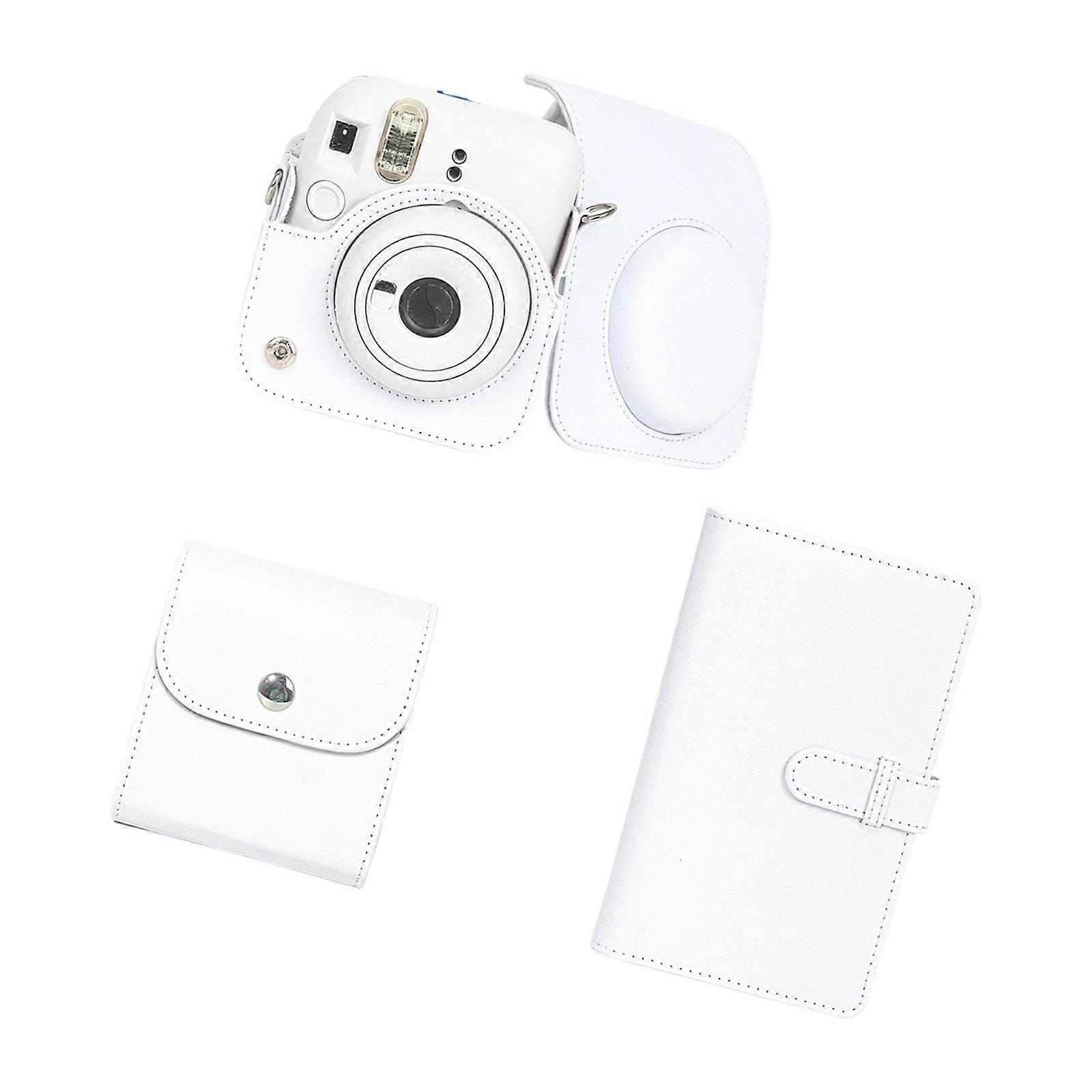 Stylish Minimalists Instantly Camera Case Featuring Scratch Proof Exterior For Mini12 Camera Travel Photography Essentials  White