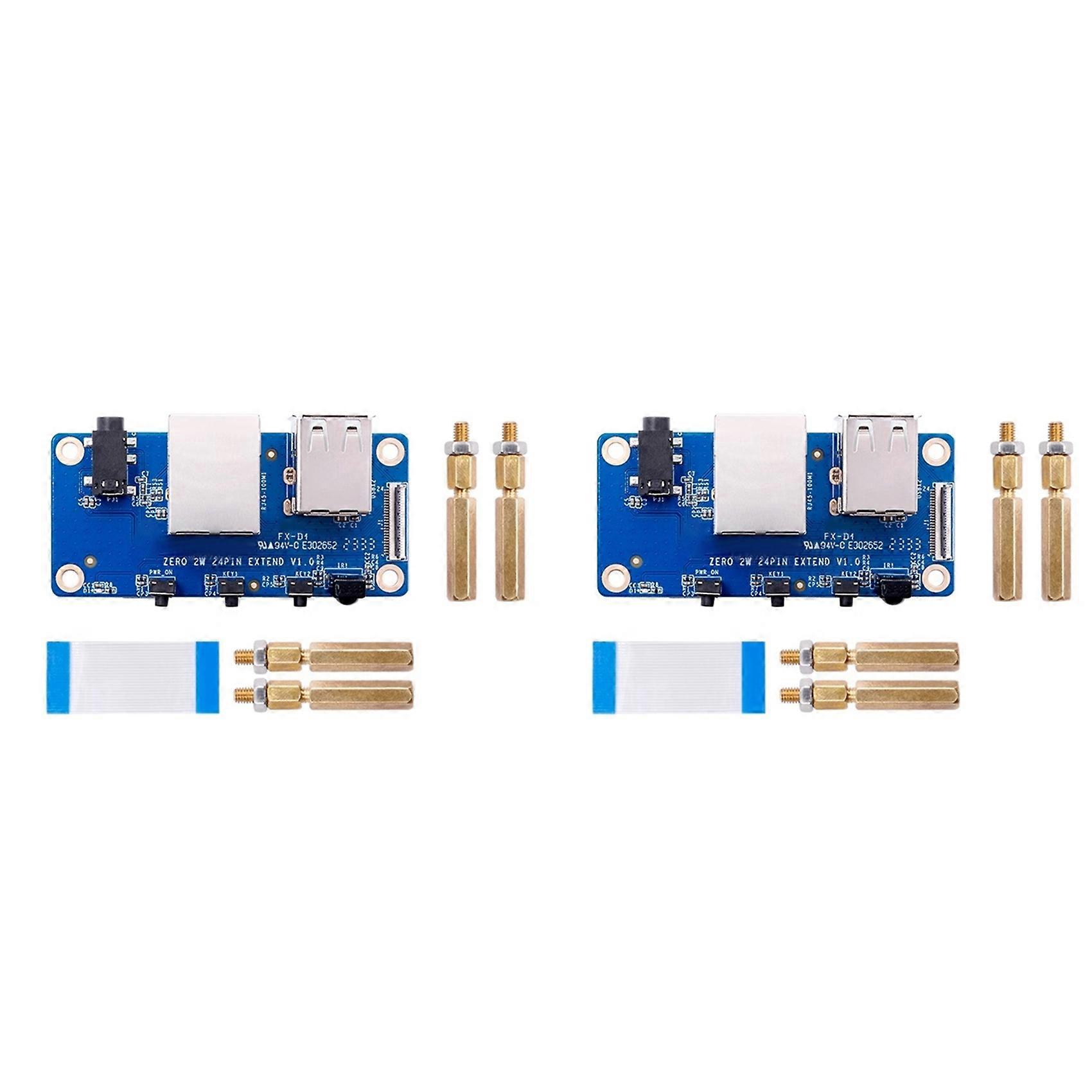 2X for Orange Pi Zero 2 W Expansion Board Interface Board 100M Network Port+USB 2.0+Analog Audio and Video Interface