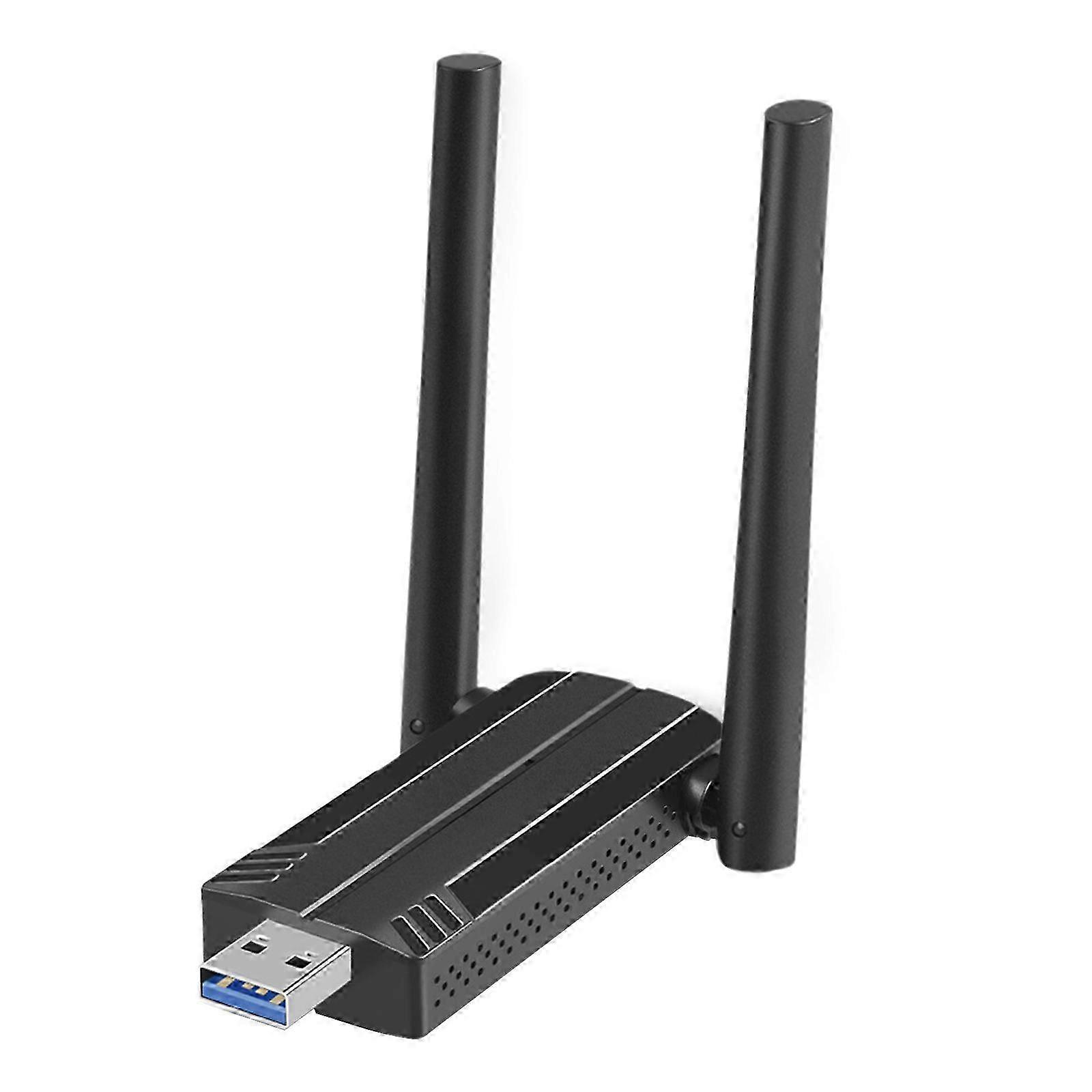 Dual Band 1800Mb WiFi6 Card USB3.0 Network Adapter 2.4G/5GHz Desktop Gigabit LAN Wifi Connector with 2 Wi-fi Antenna